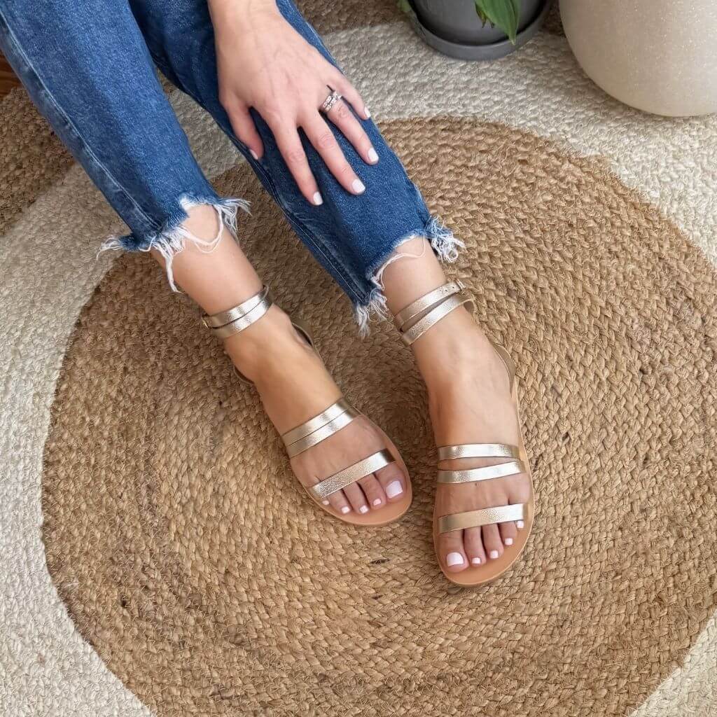 Gia Sandal in Champagne - Shoeq