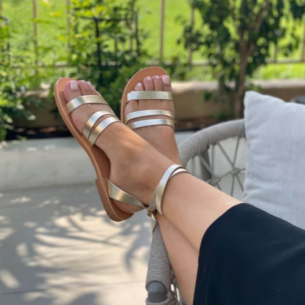 Gia Sandal in Champagne - Shoeq
