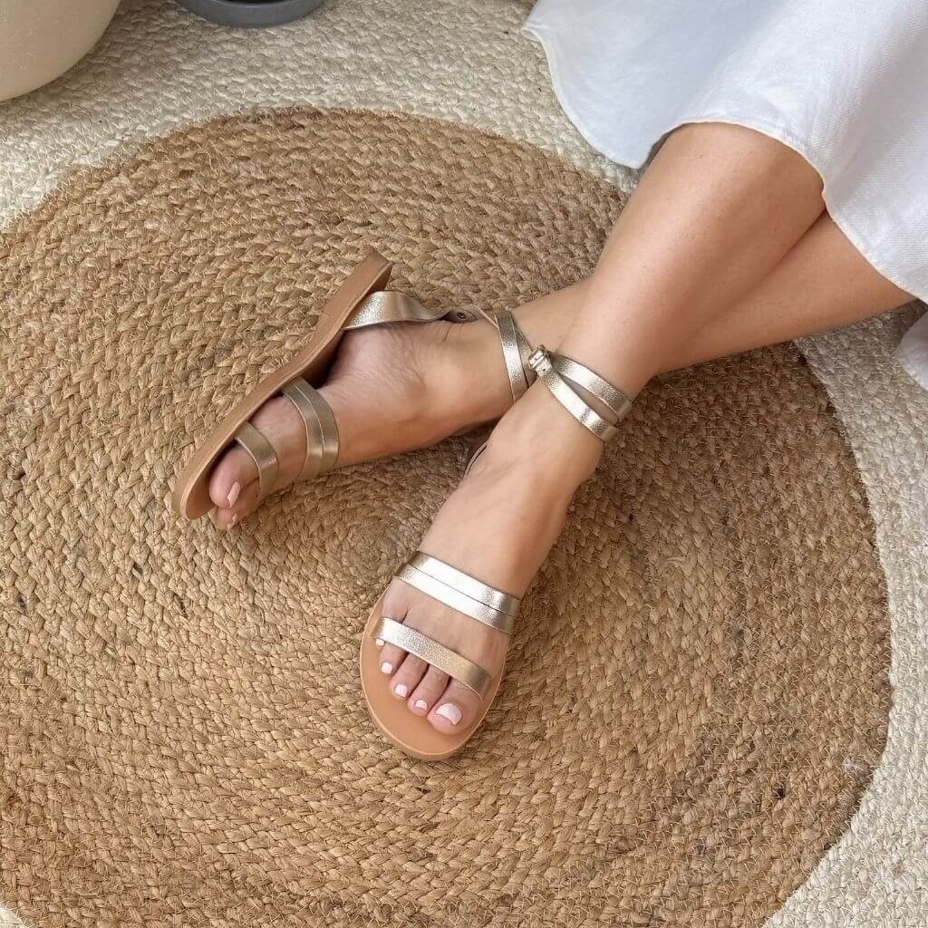 Gia Sandal in Champagne - Shoeq