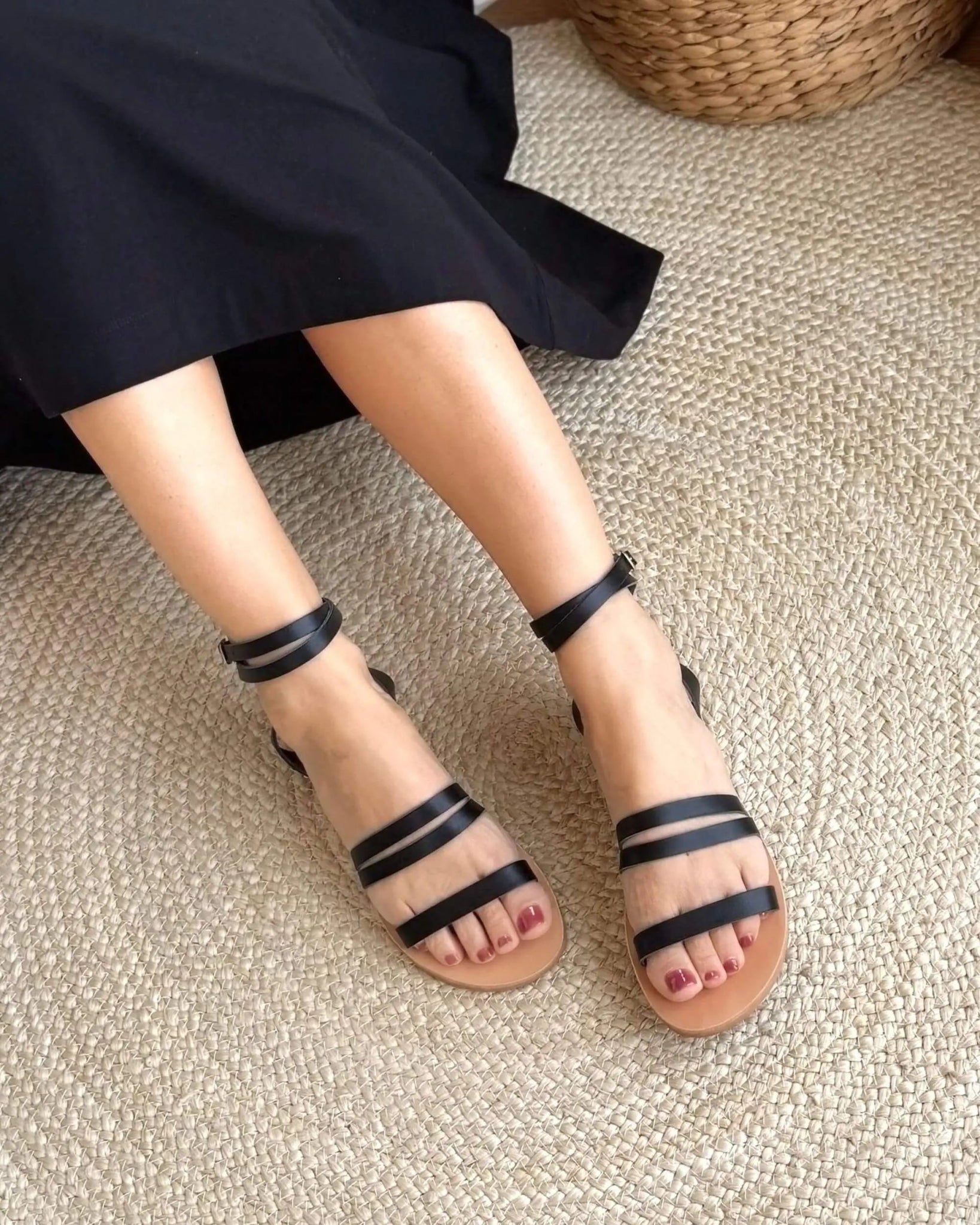 Gia Sandal in Charcoal - Shoeq