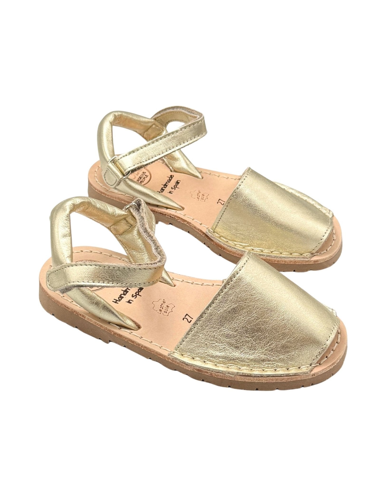 Girls Ankle Strap Avarca in Champagne Metallic (Gen 2) - Shoeq
