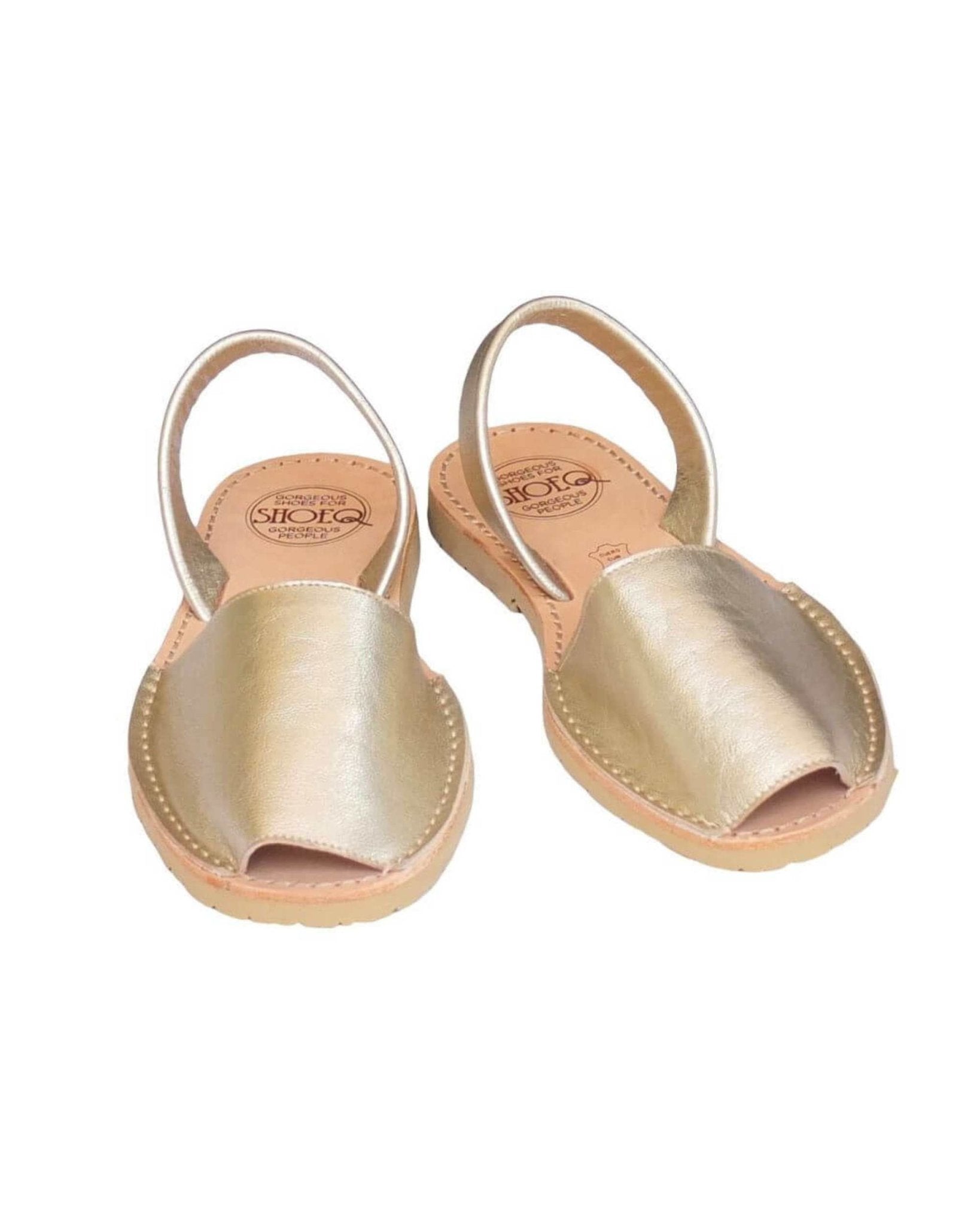 Classic Avarca premium leather uppers champagne gold colour UAE
