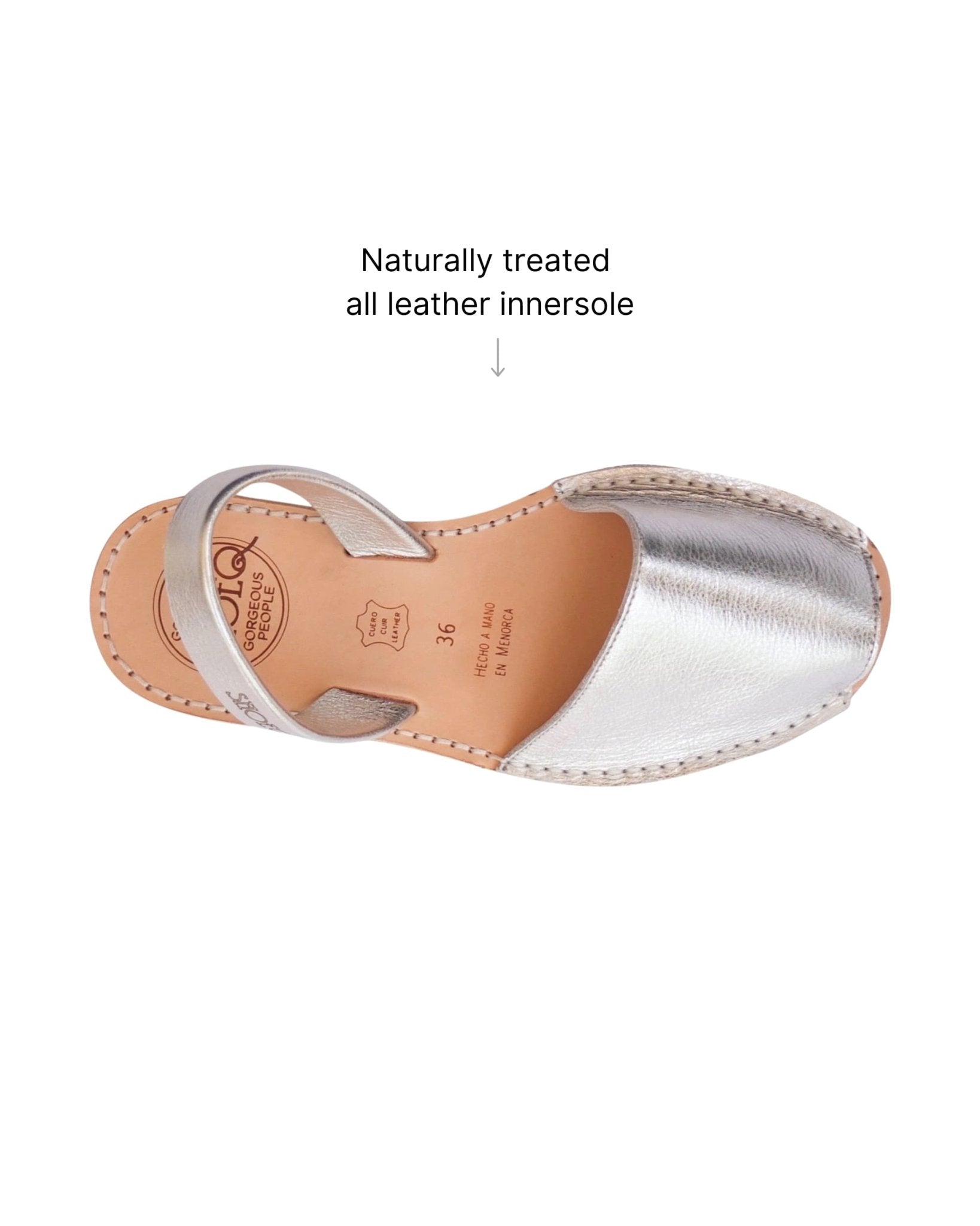 Girls Classic Avarca in Metallic Silver - Shoeq
