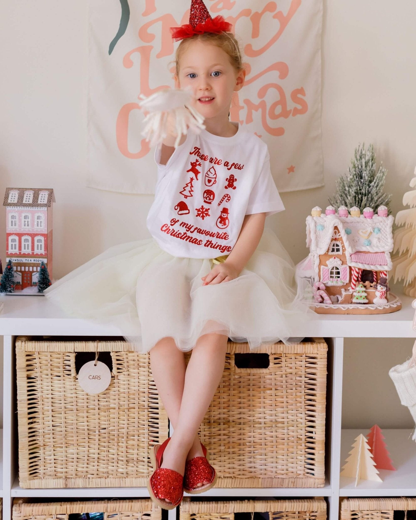Girls Classic Avarca in Red Glitter - Shoeq