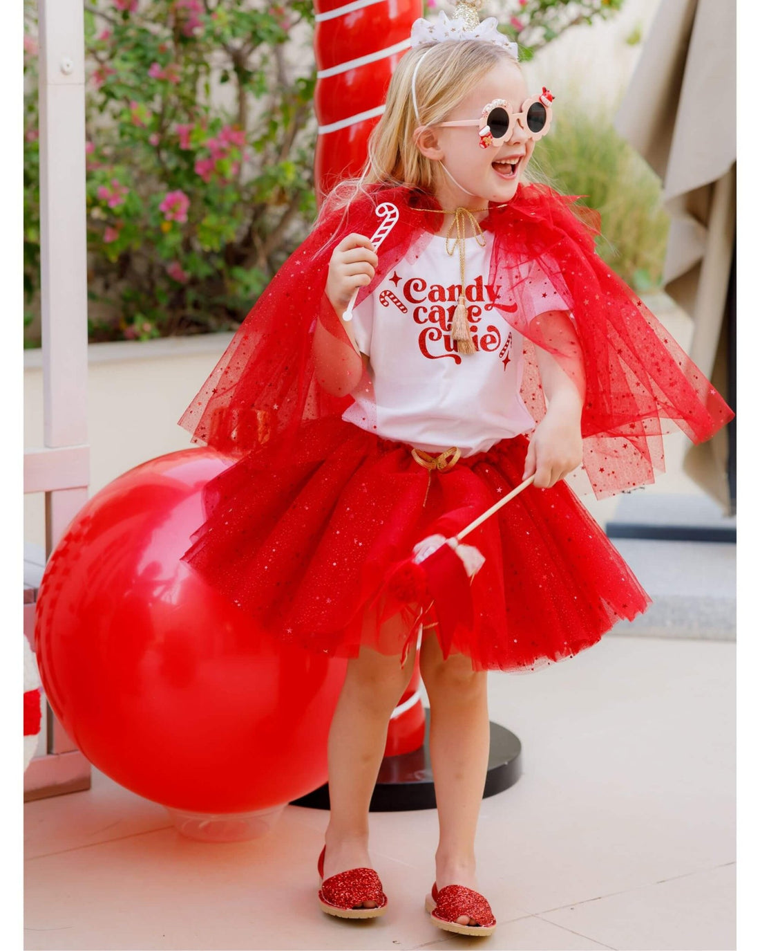 Girls Classic Avarca in Red Glitter - Shoeq