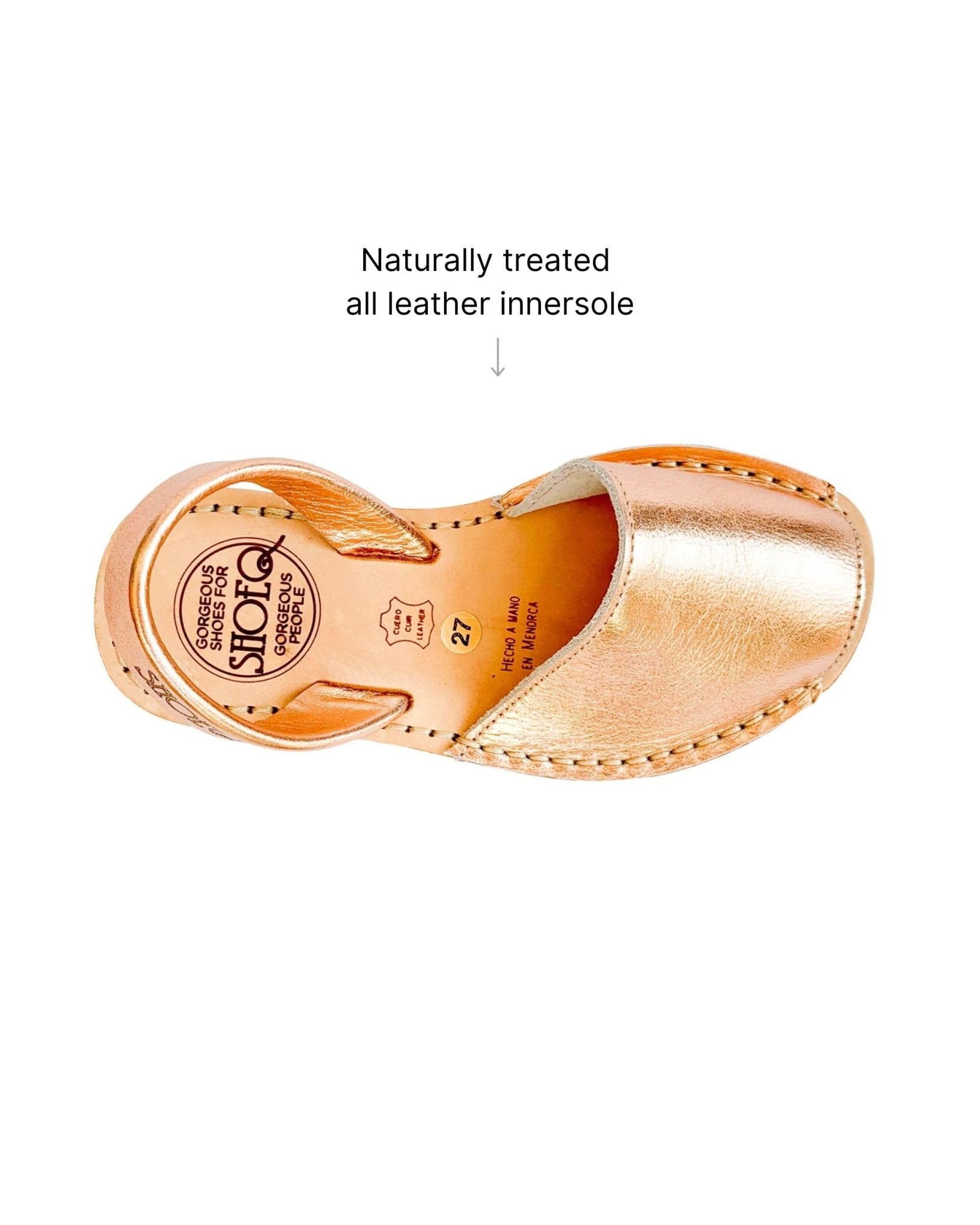 Girls Classic Avarca in Rose Gold - Shoeq