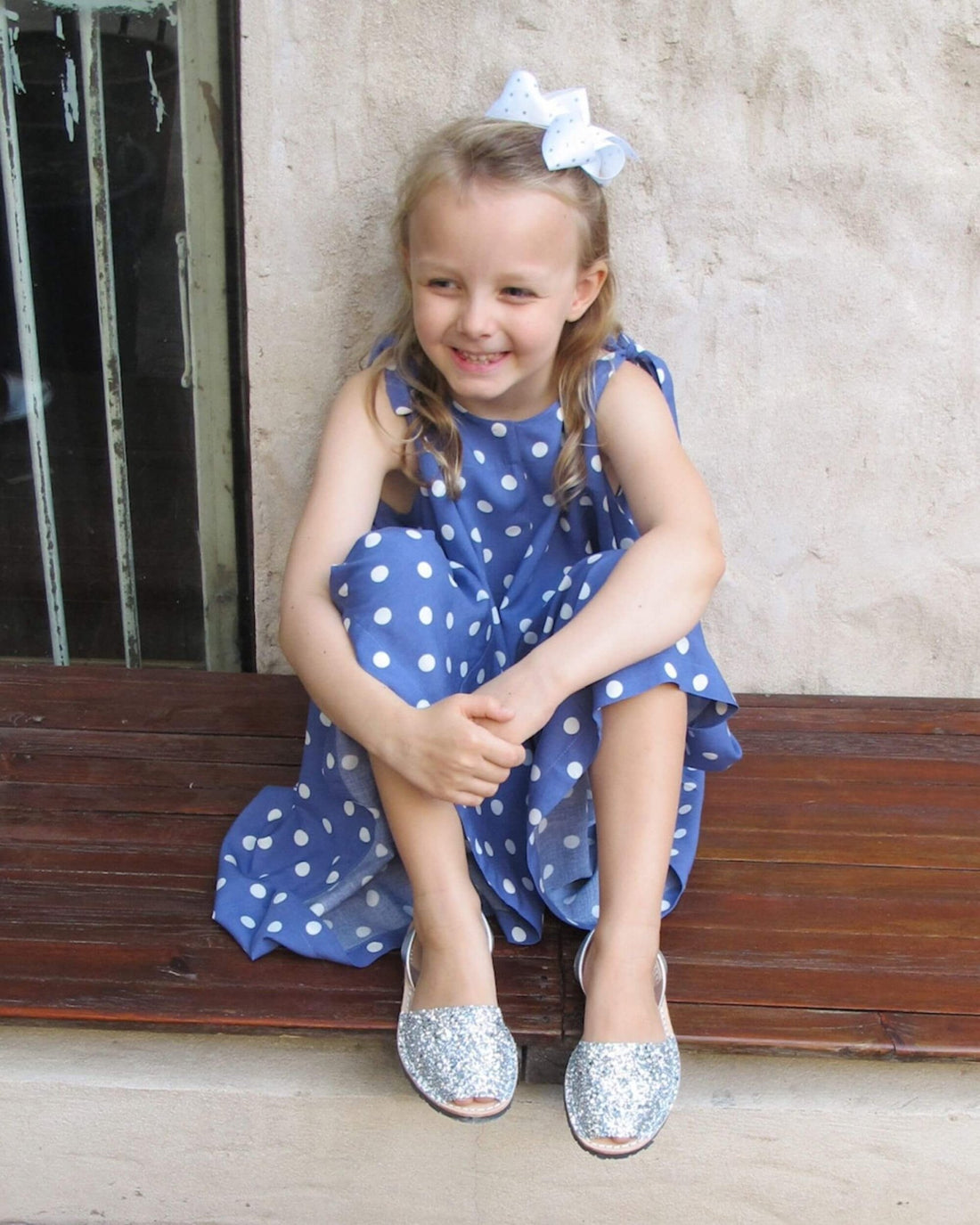 Girls Classic Avarca in Silver Glitter - Shoeq
