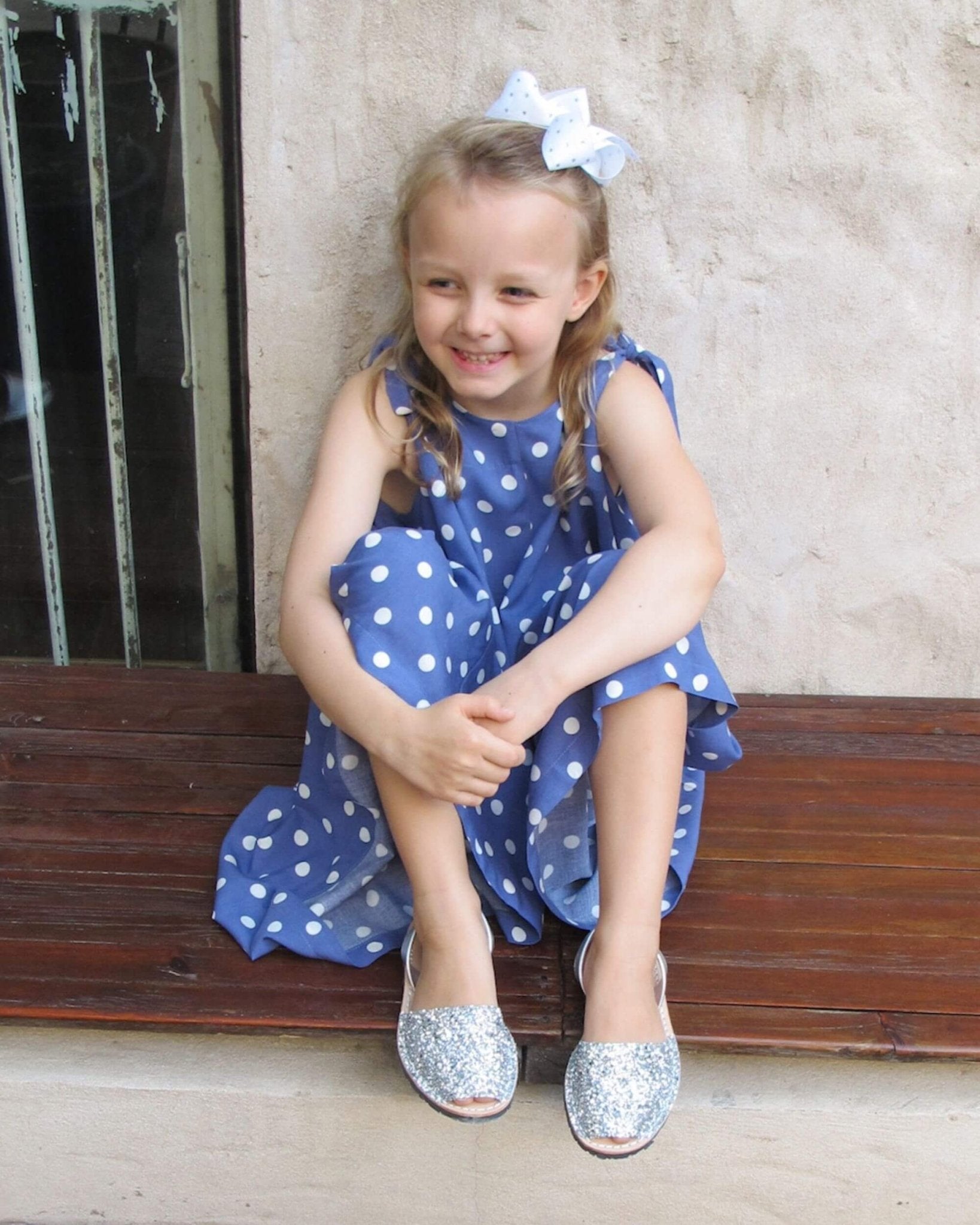 Girls Classic Avarca in Silver Glitter - Shoeq