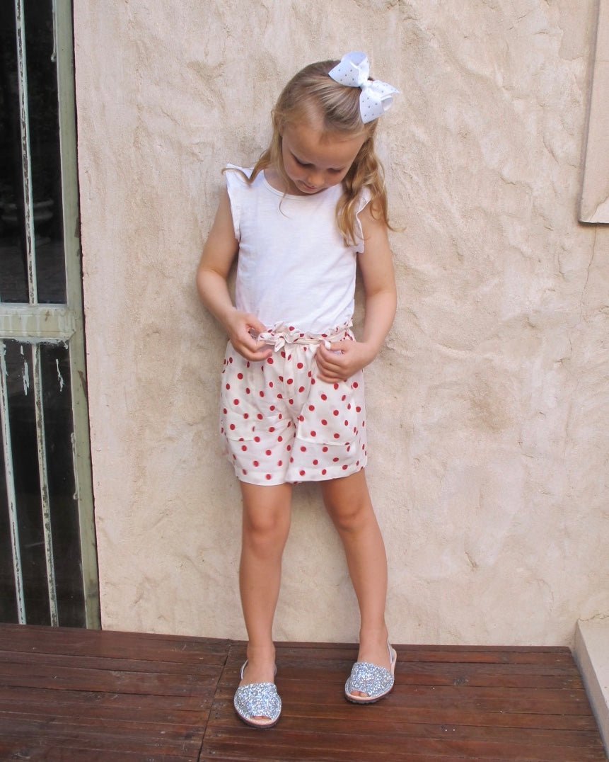 Girls Classic Avarca in Silver Glitter - Outlet item - Size 25 - Shoeq