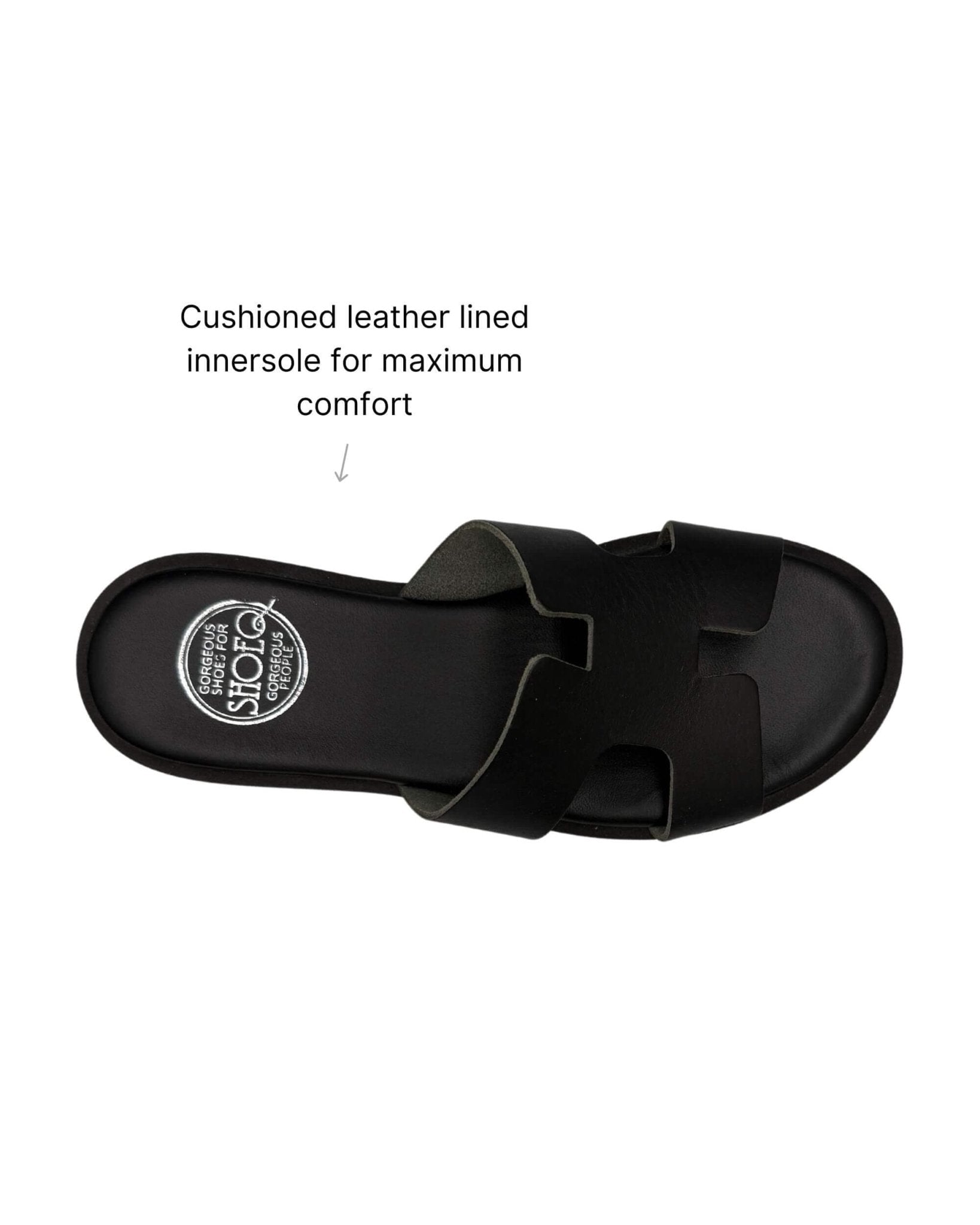 Ladies black slides Dubai weekend comfortable flat versatile