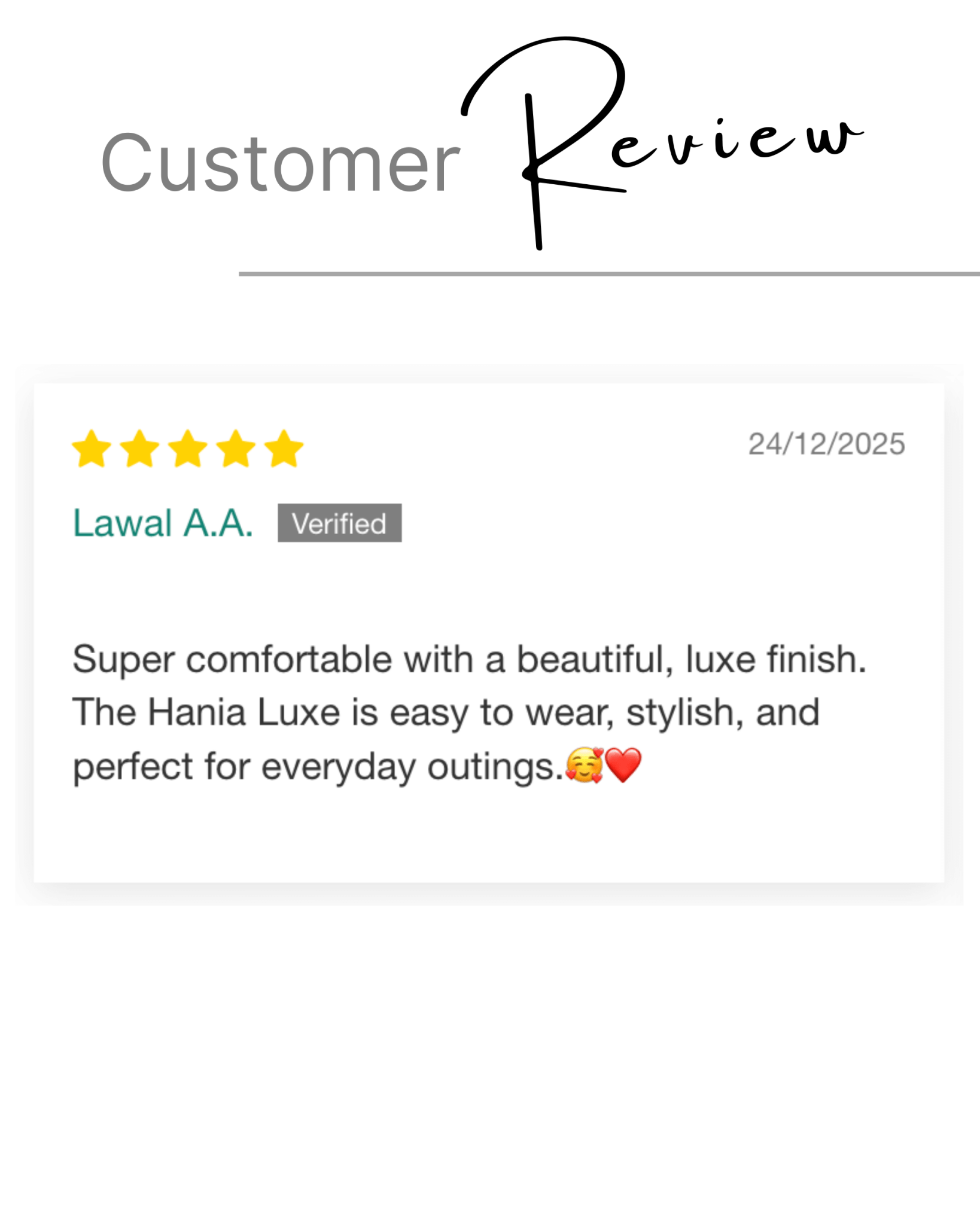 Hania LUXE in Toffee customer review