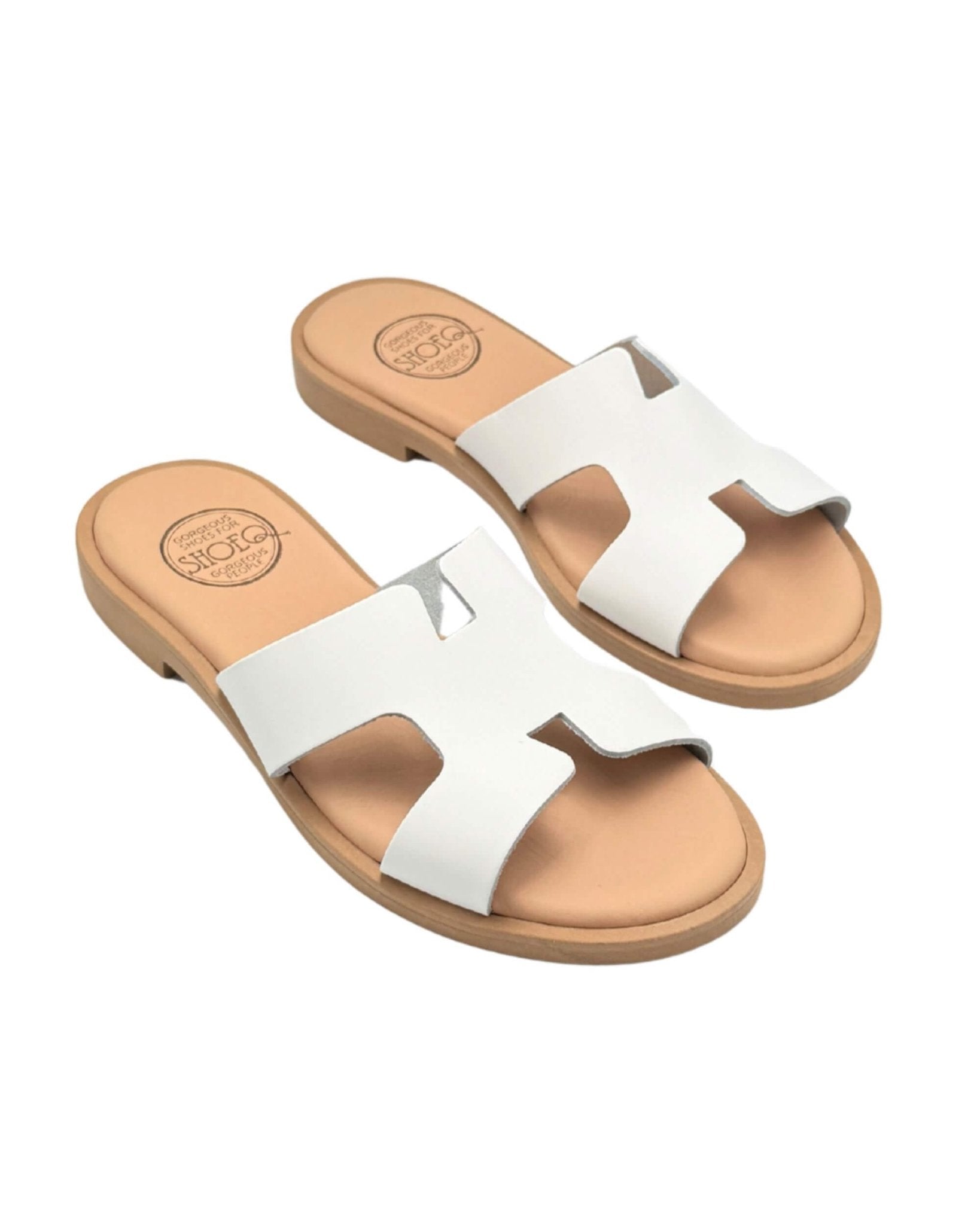 Versatile white slides Dubai smart casual beach summer fresh