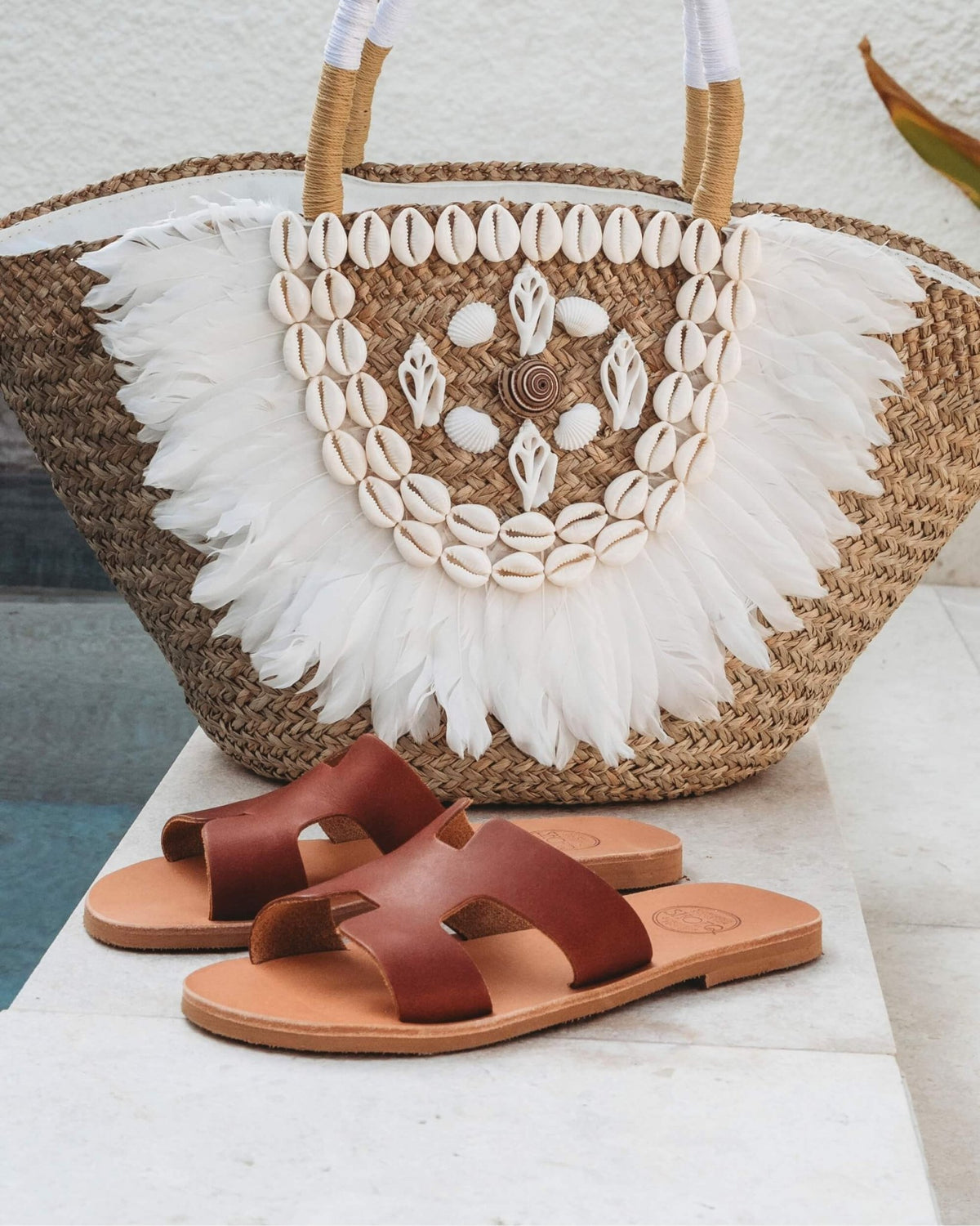 Chocolate brown flat sandals, comfortable from the first wear | Hania Slide by Shoeq