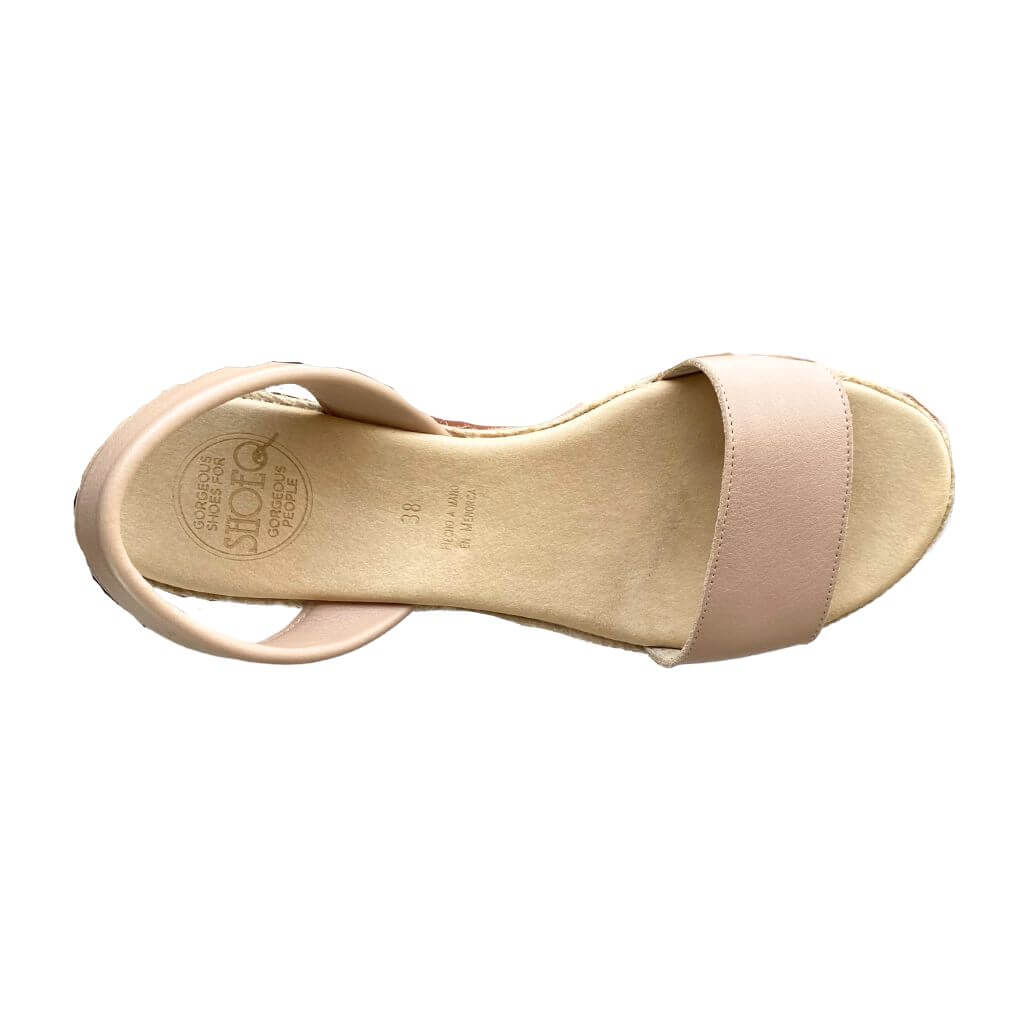 Lexie Espadrille Wedge in Latte - Shoeq