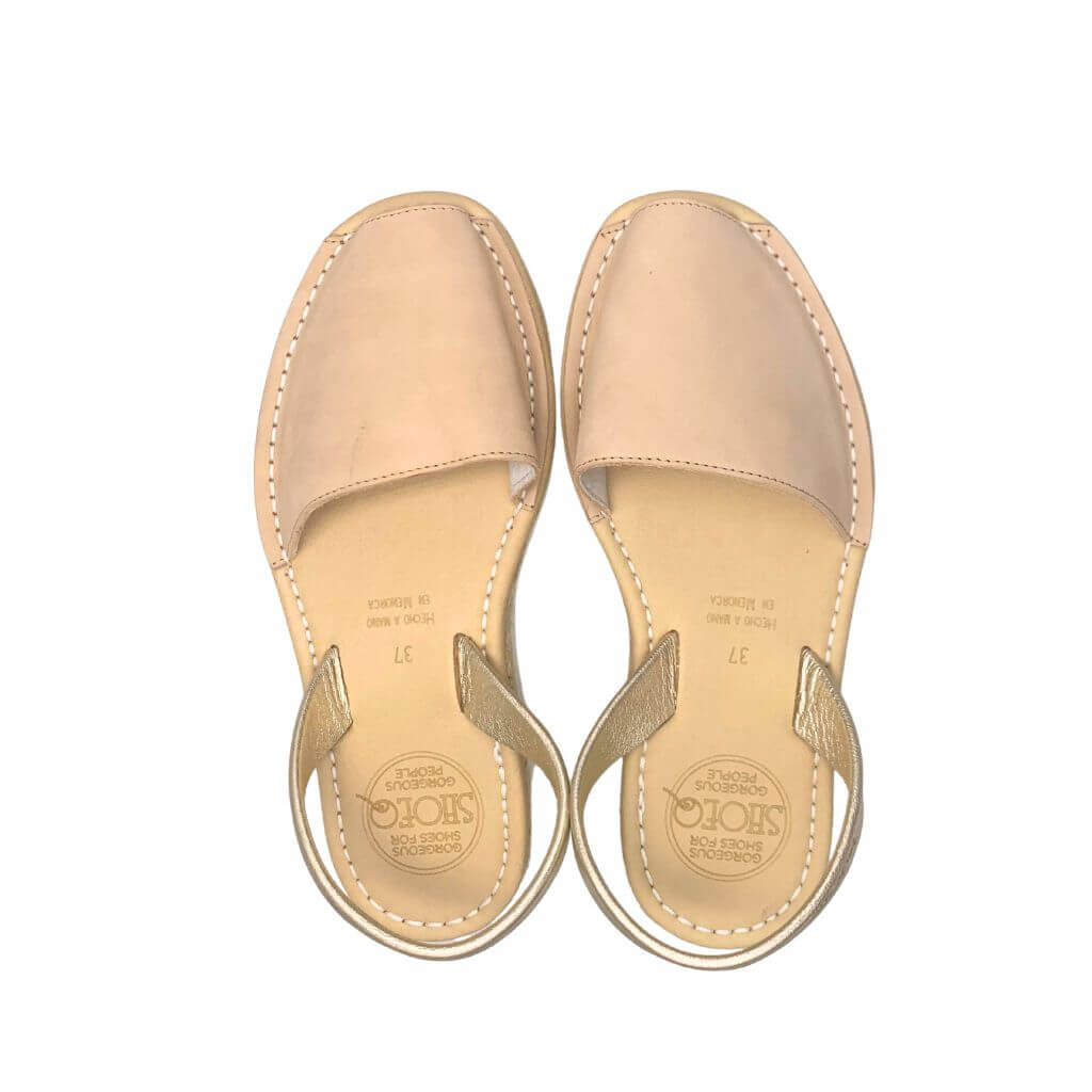 Lola Lowform in Sandy Champagne OUTLET - Size 37 - Shoeq