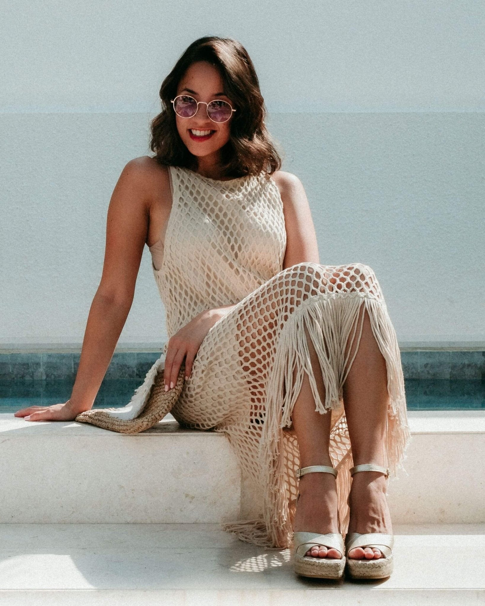 Gold metallic designer espadrille wedge, handmade in Spain - Shoeq