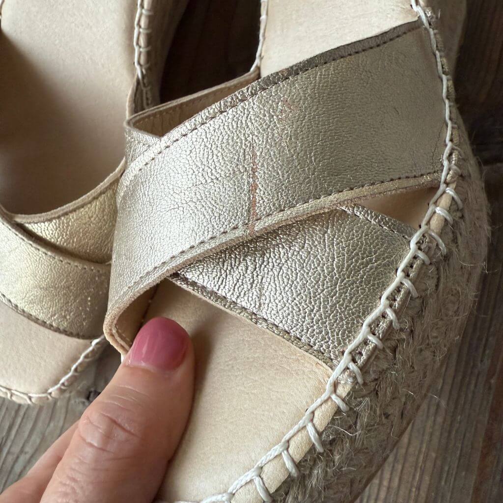 Lucia Espadrille Wedge in Champagne - Outlet Item - Size 40 - Shoeq