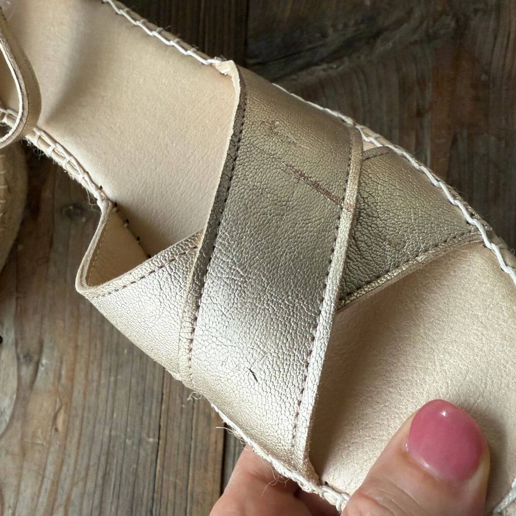 Lucia Espadrille Wedge in Champagne - Outlet Item - Size 40 - Shoeq