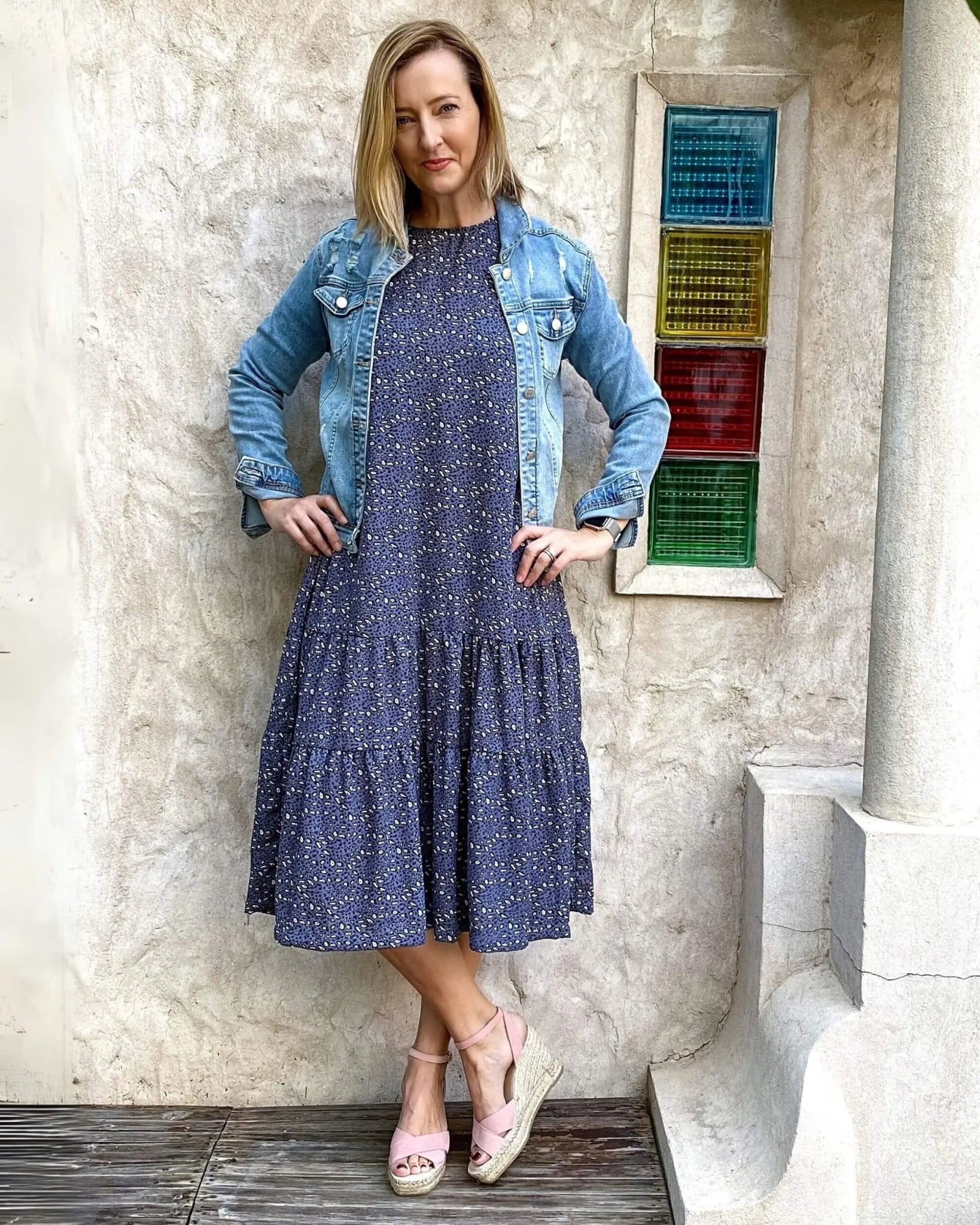 midi dress with espadrilles Save this for when you need a cute summer dress