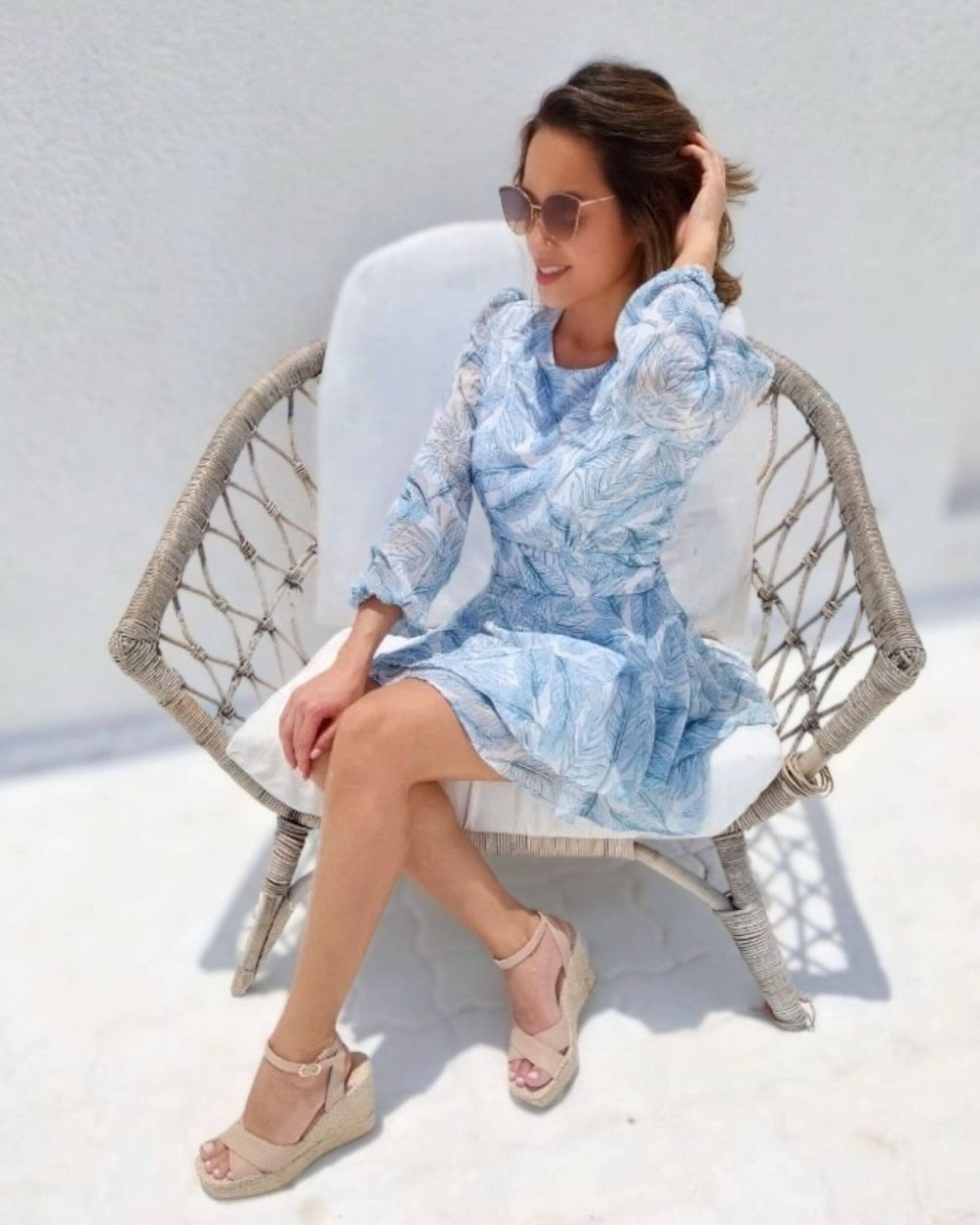 Lucia Espadrille Wedge in Sand - Shoeq