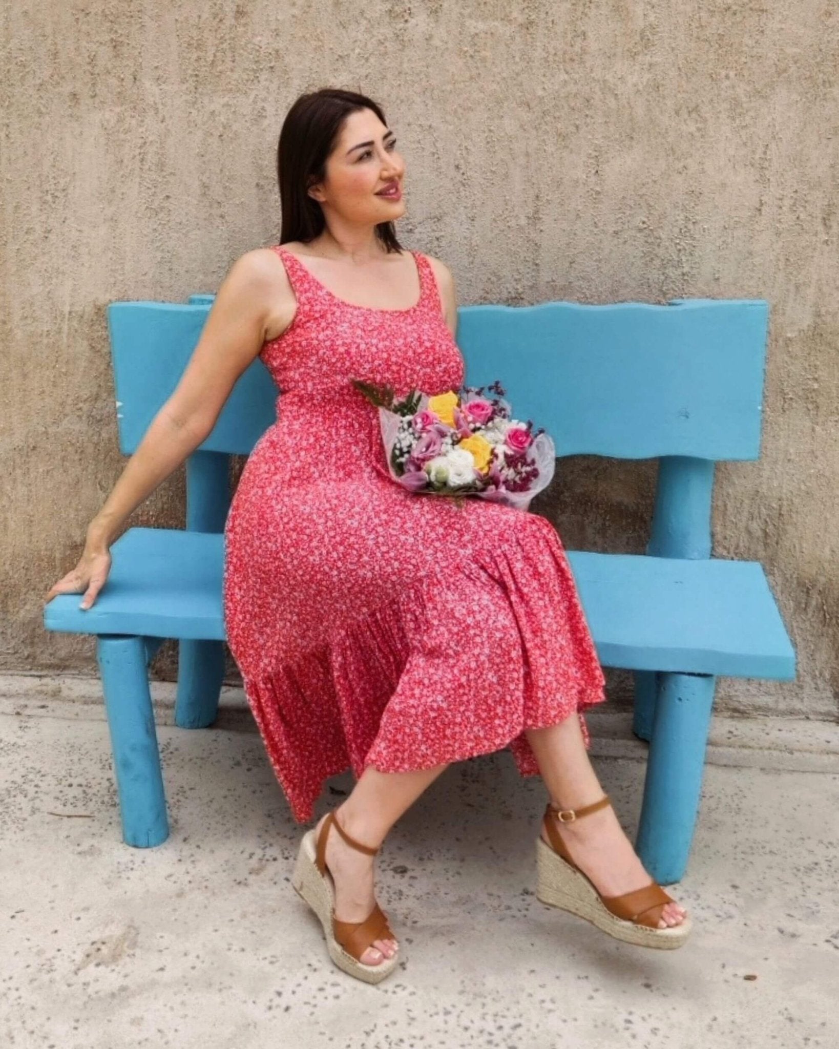 Lucia Espadrille Wedge in Tan - Shoeq