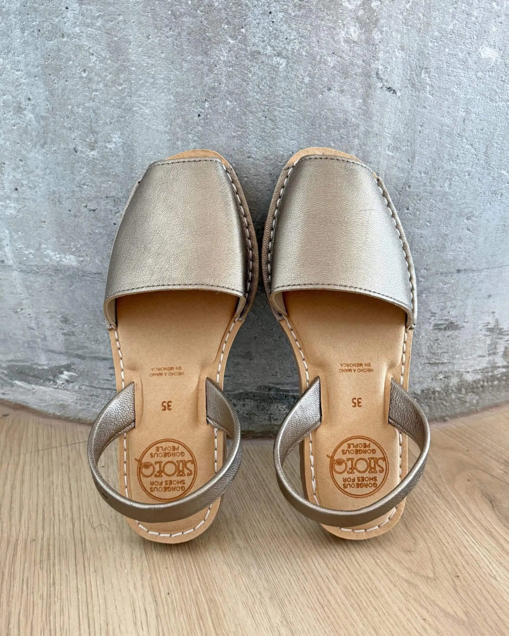 Luxe Avarca bronze flat shoes walking comfortable Dubai