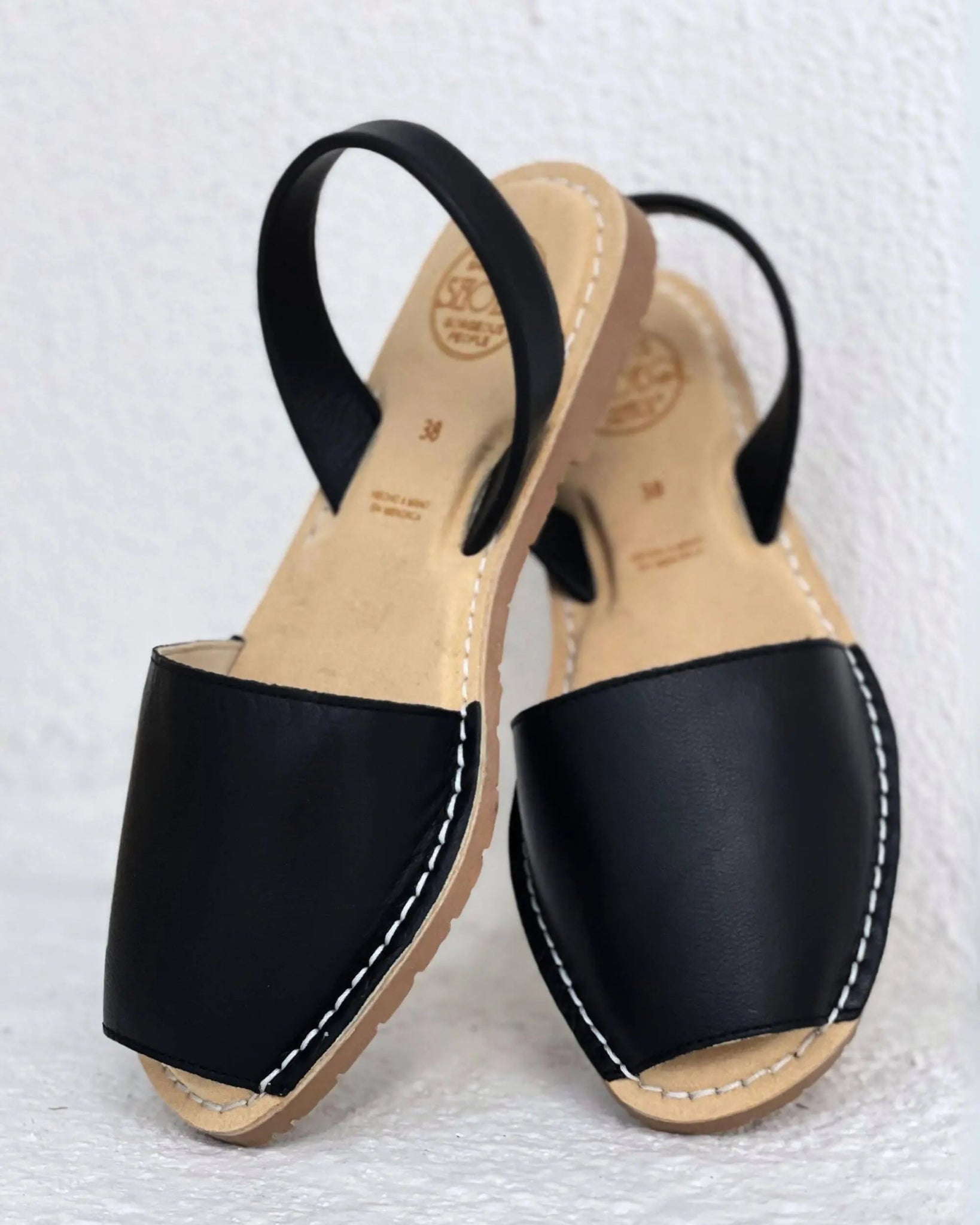 Black Avarca flat shoes all day comfort teachers Dubai