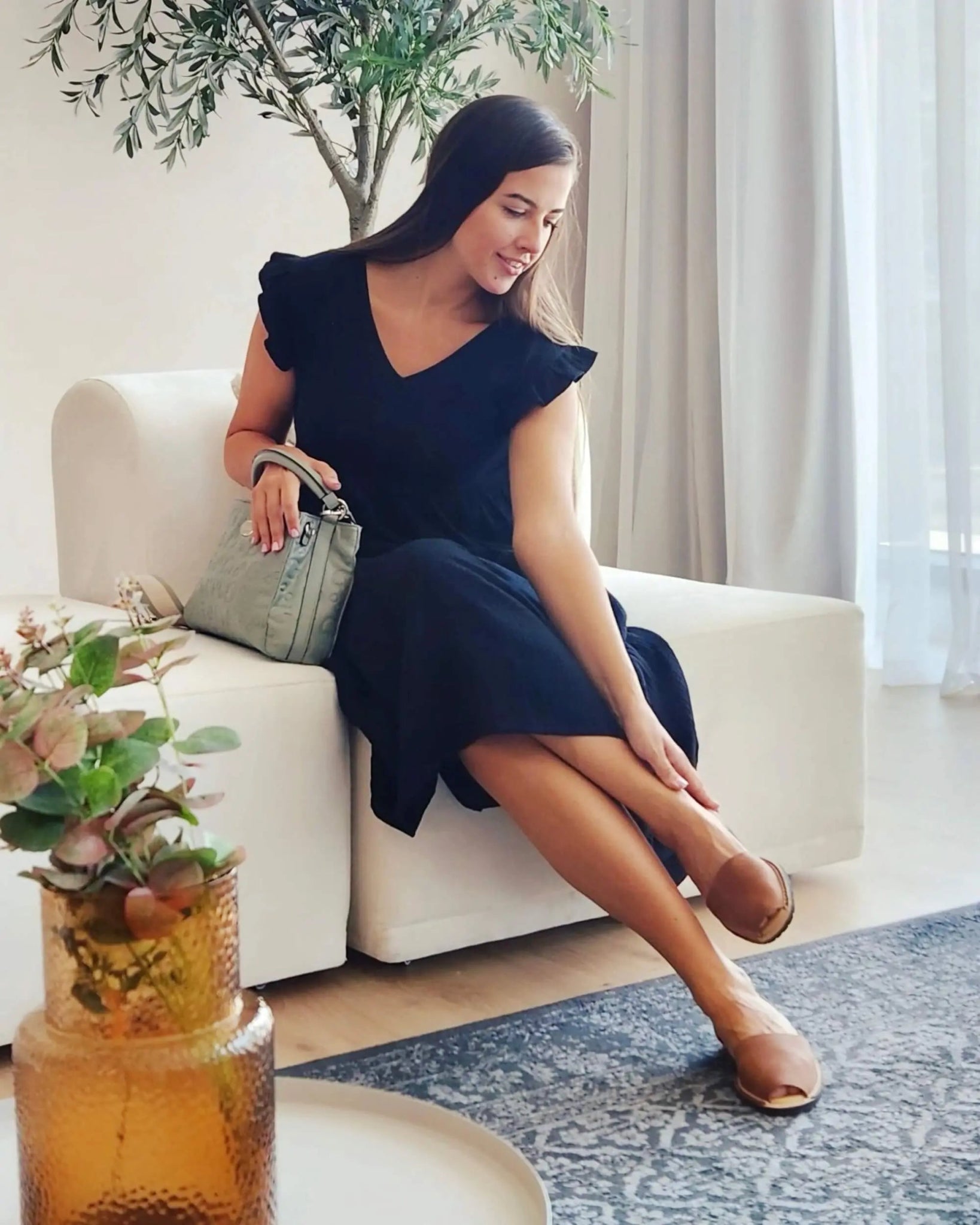 Premium chocolate flat shoes memory foam teachers Dubai