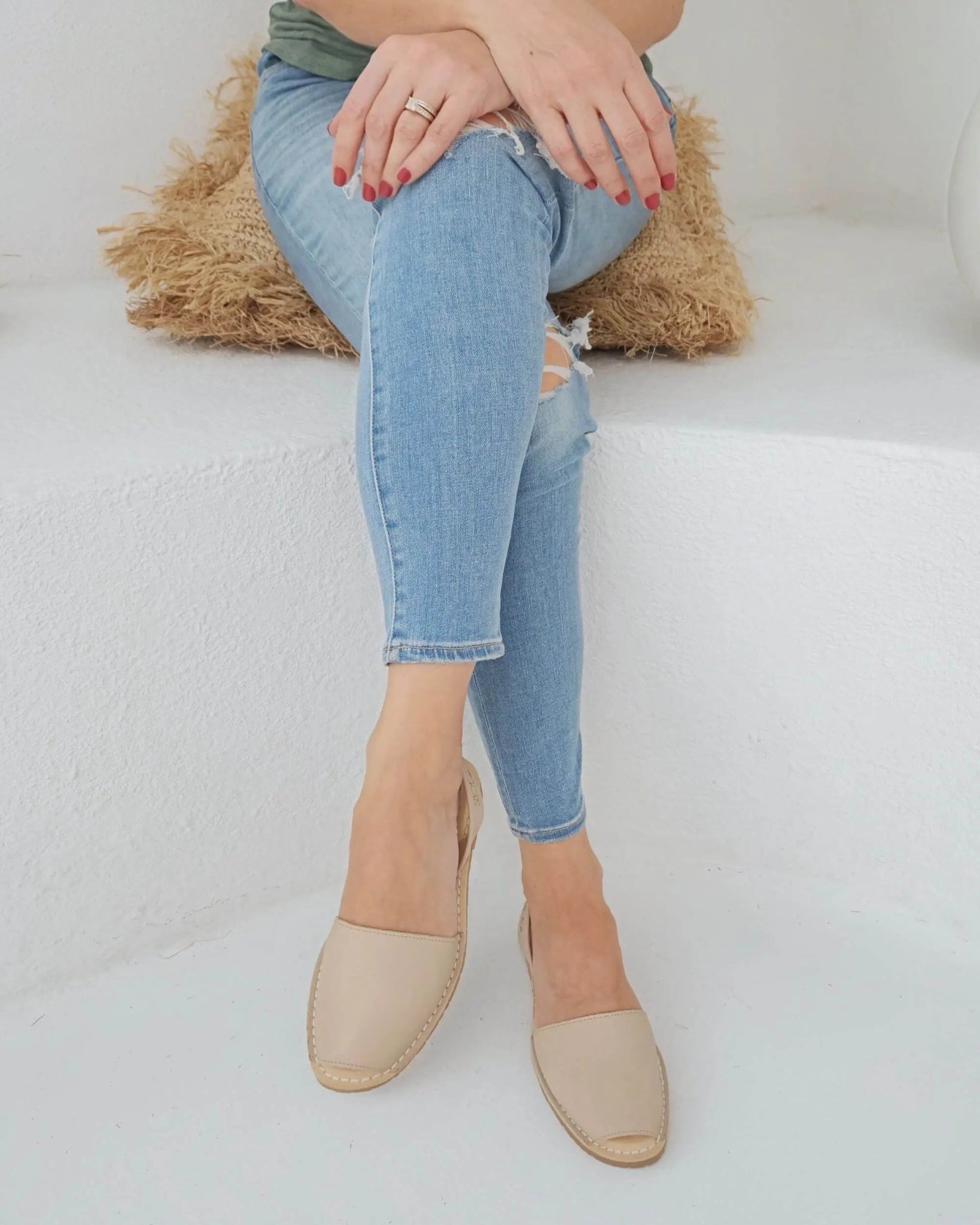 Luxe premium latte flat shoes Dubai delivery