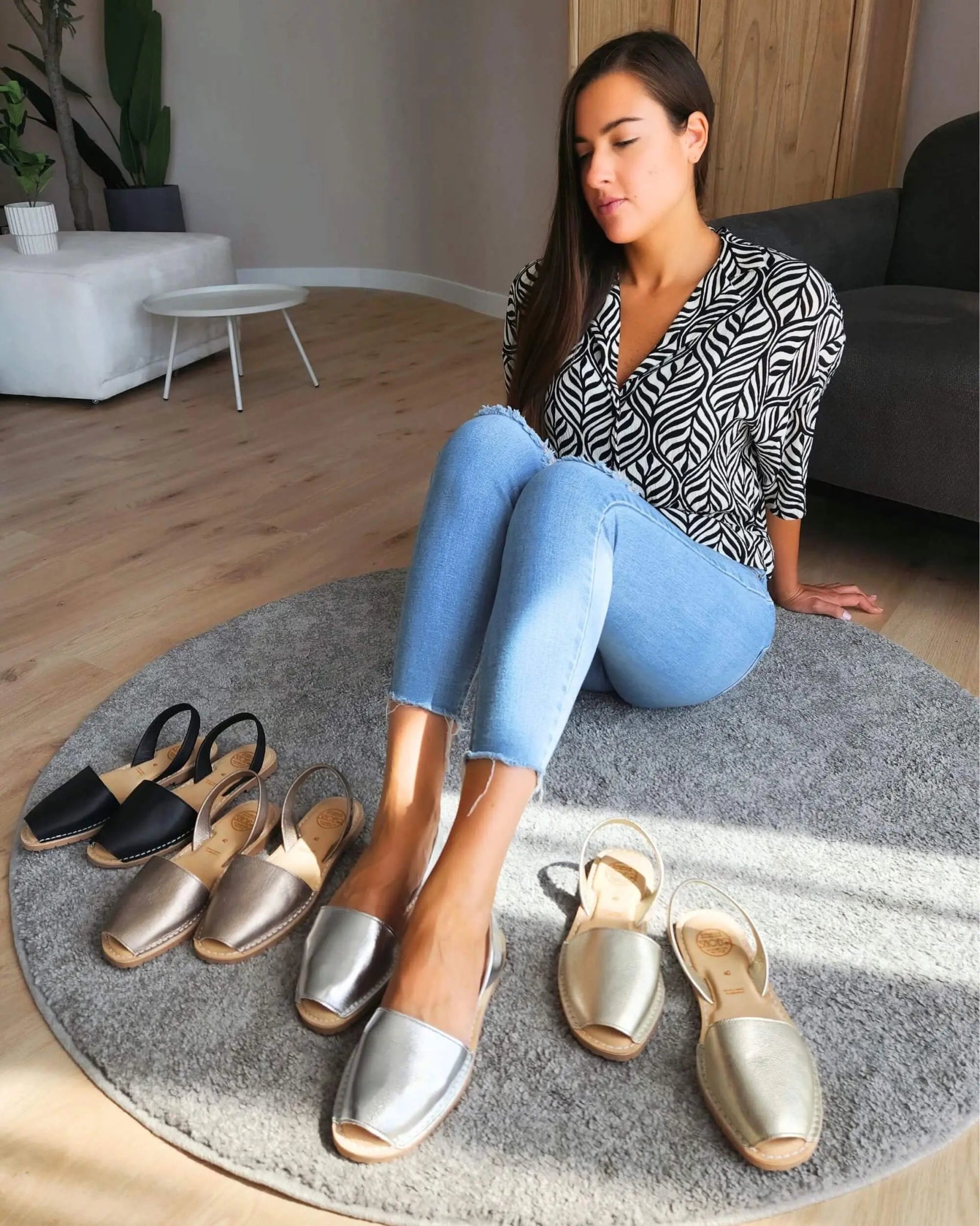 Handcrafted platinum vegan flat shoes teachers workers Dubai