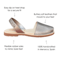 Luxe Premium Avarca in Bronze - Shoeq
