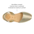 Luxe Premium Avarca in Champagne Metallic - Shoeq
