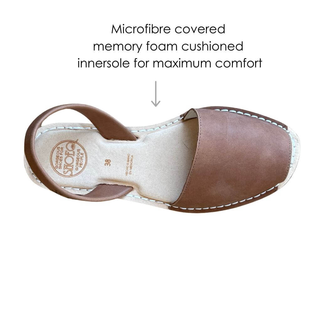 Luxe Premium Avarca in Chocolate - Shoeq