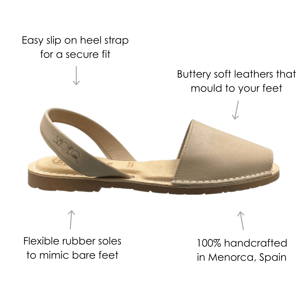 Luxe Premium Avarca in Latte - Shoeq