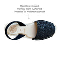 Luxe Premium Avarca in Midnight Glitter (Vegan) - Shoeq