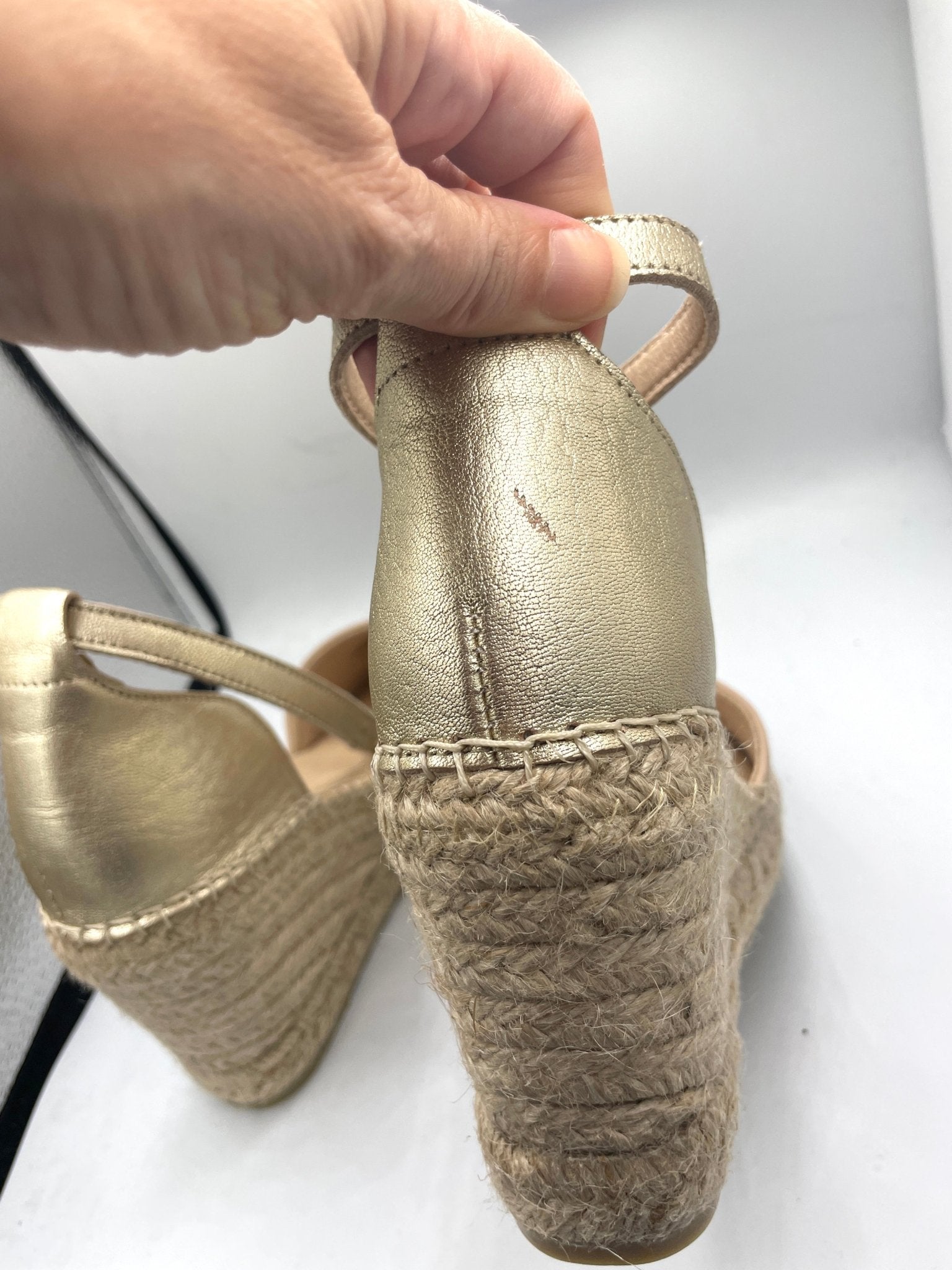 Maya Espadrille Wedge in Sandy Champagne - Outlet item - Size 38 - Shoeq