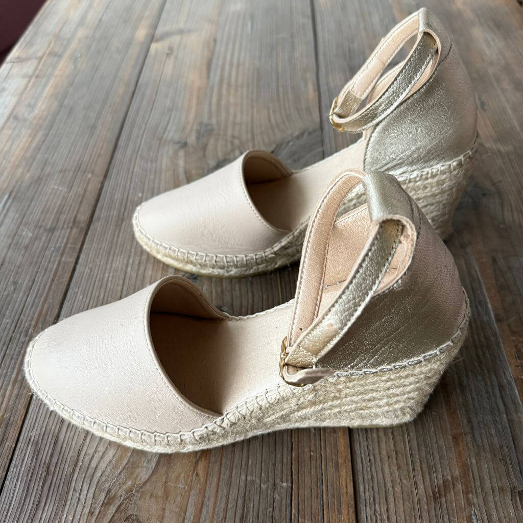Maya Espadrille Wedge in Sandy Champagne - Outlet item - Size 39 - Shoeq