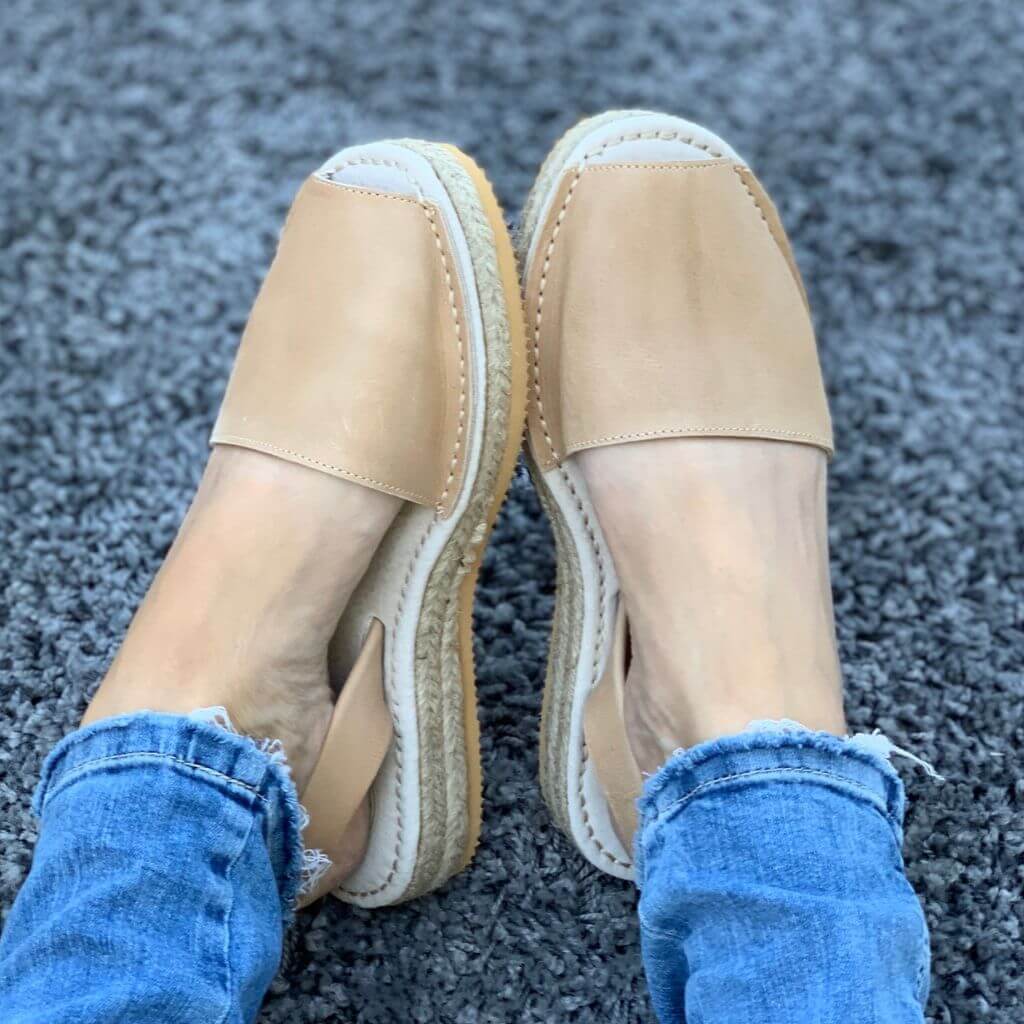 Micro Espadrille Wedge in Caramel - Shoeq