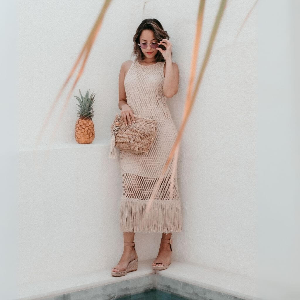 Olivia Espadrille Wedge in Blush - Shoeq