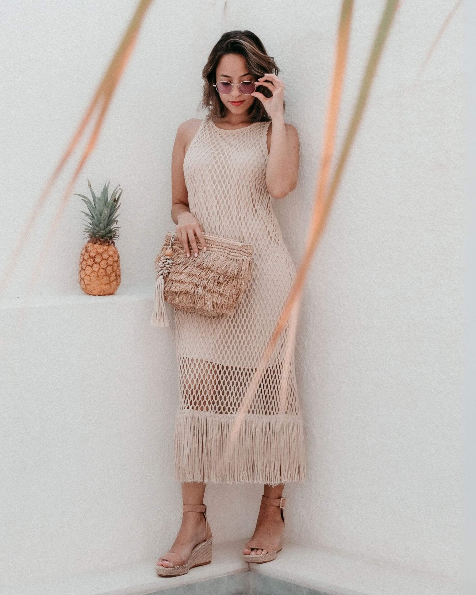 Olivia Espadrille Wedge in Blush - Shoeq