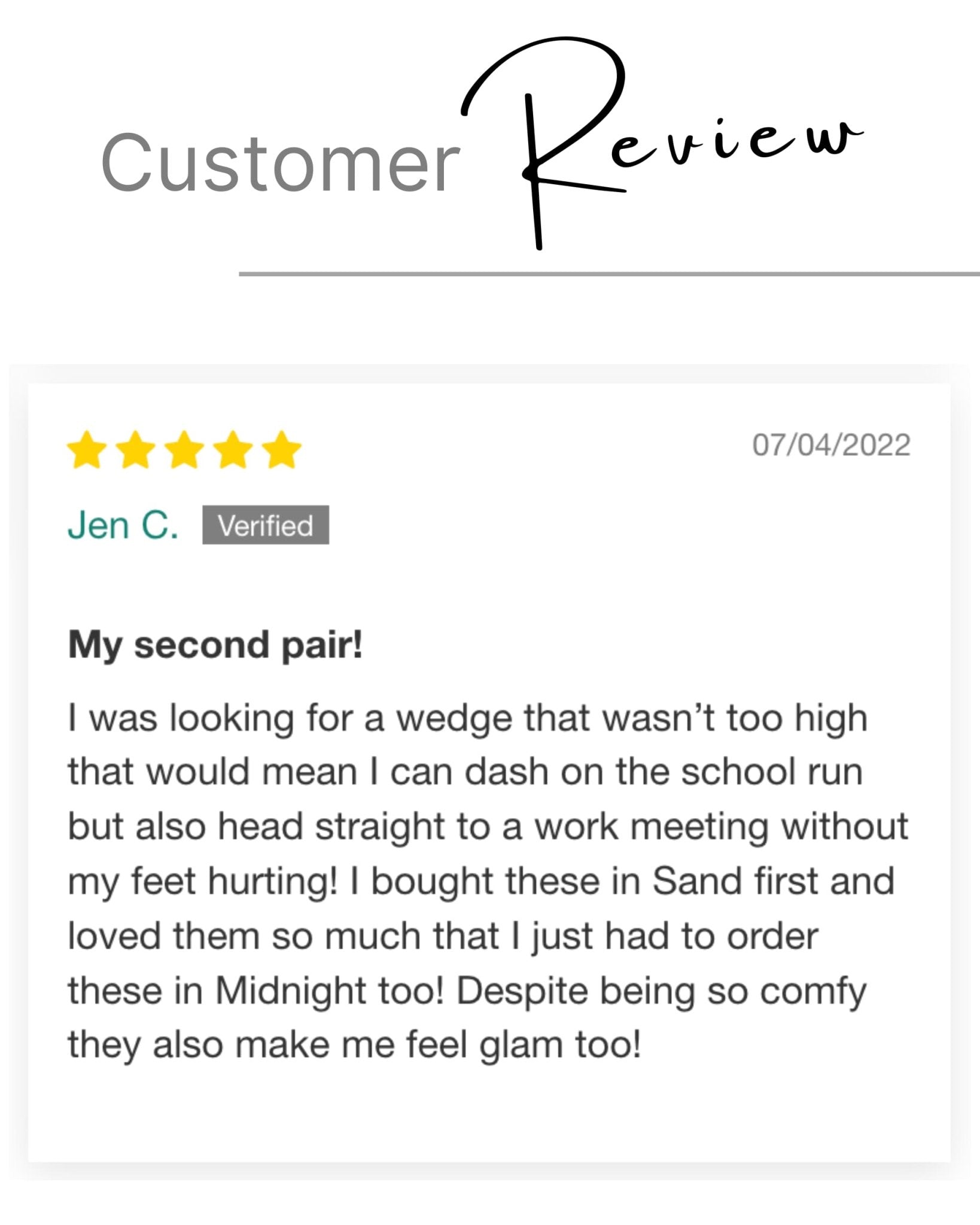 Olivia Espadrille Wedge black leather customer review