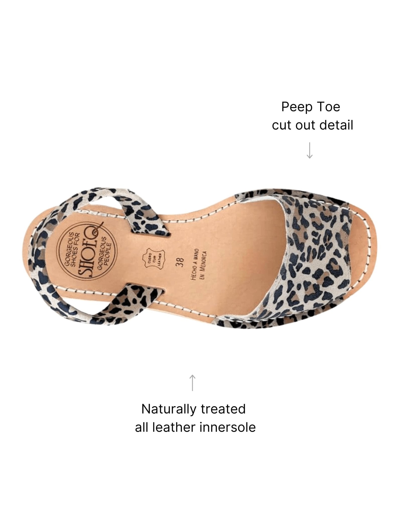 Peekaboo Avarca in Dark Leopard - Shoeq