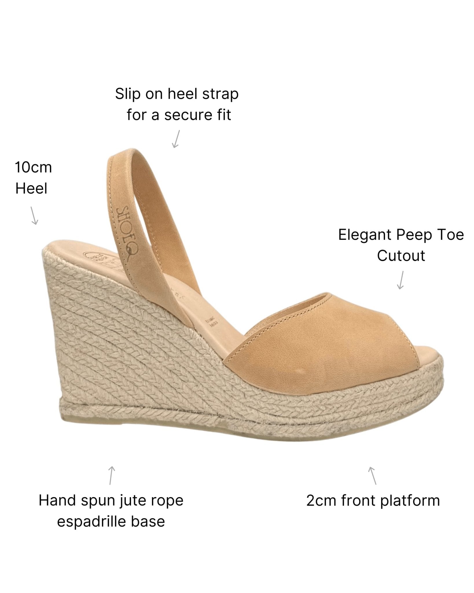 Roxy Espadrille Wedge in Caramel - Shoeq
