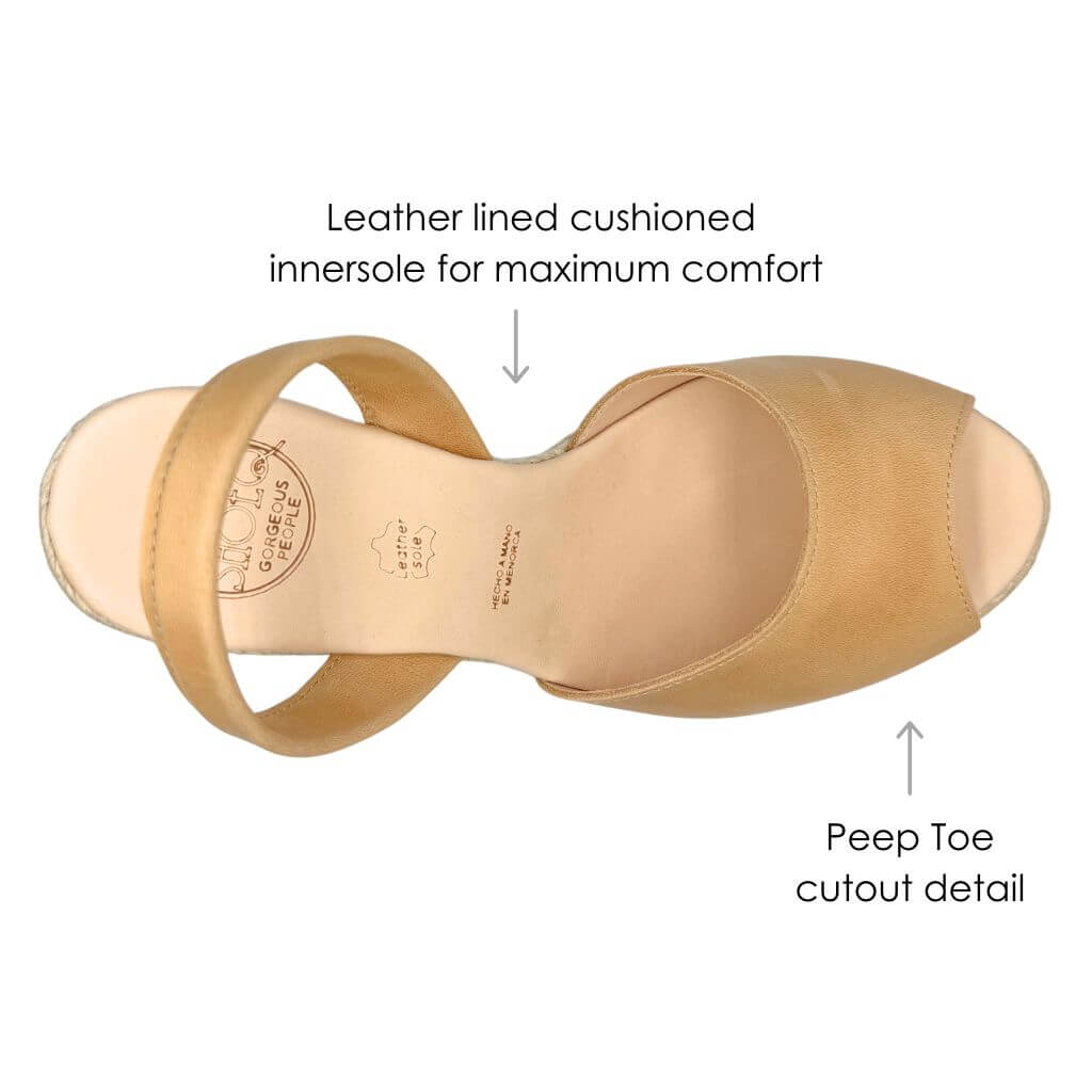 Roxy Espadrille Wedge in Caramel - Shoeq