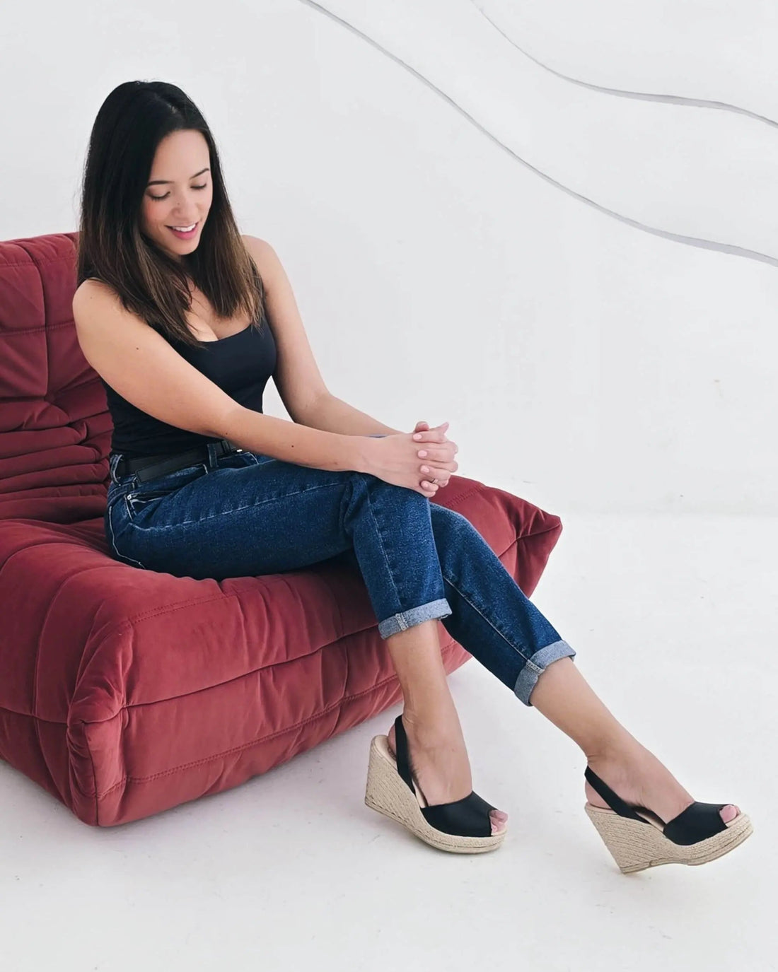 Roxy Espadrille Wedge in Charcoal - Shoeq