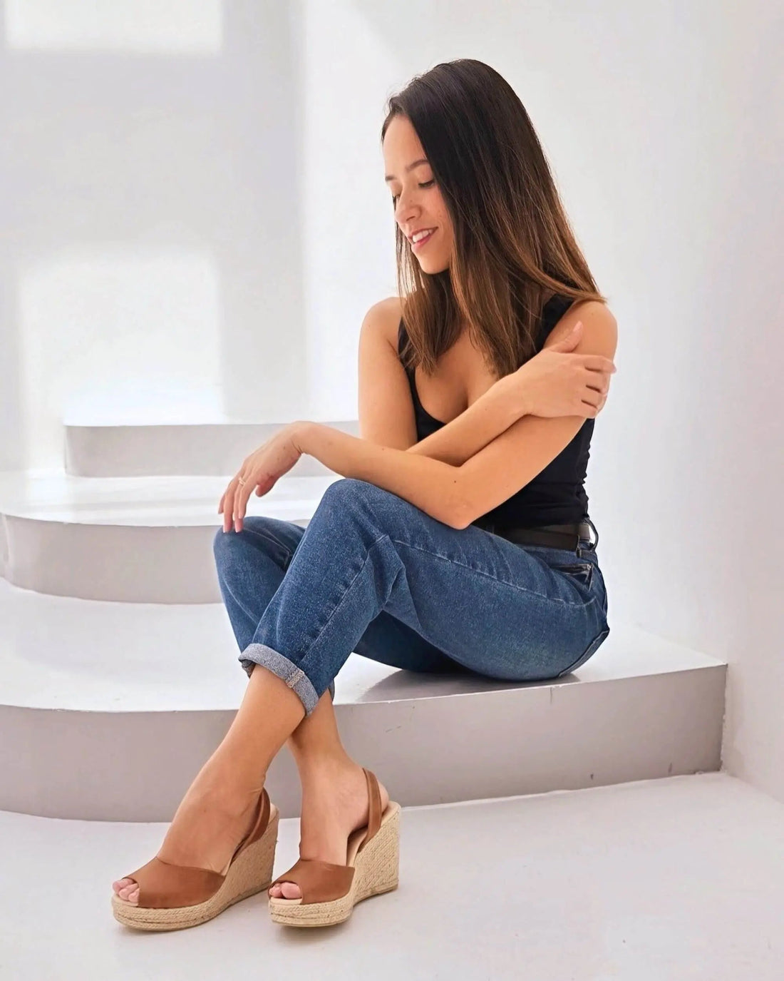 Roxy Espadrille Wedge in Chocolate - Shoeq