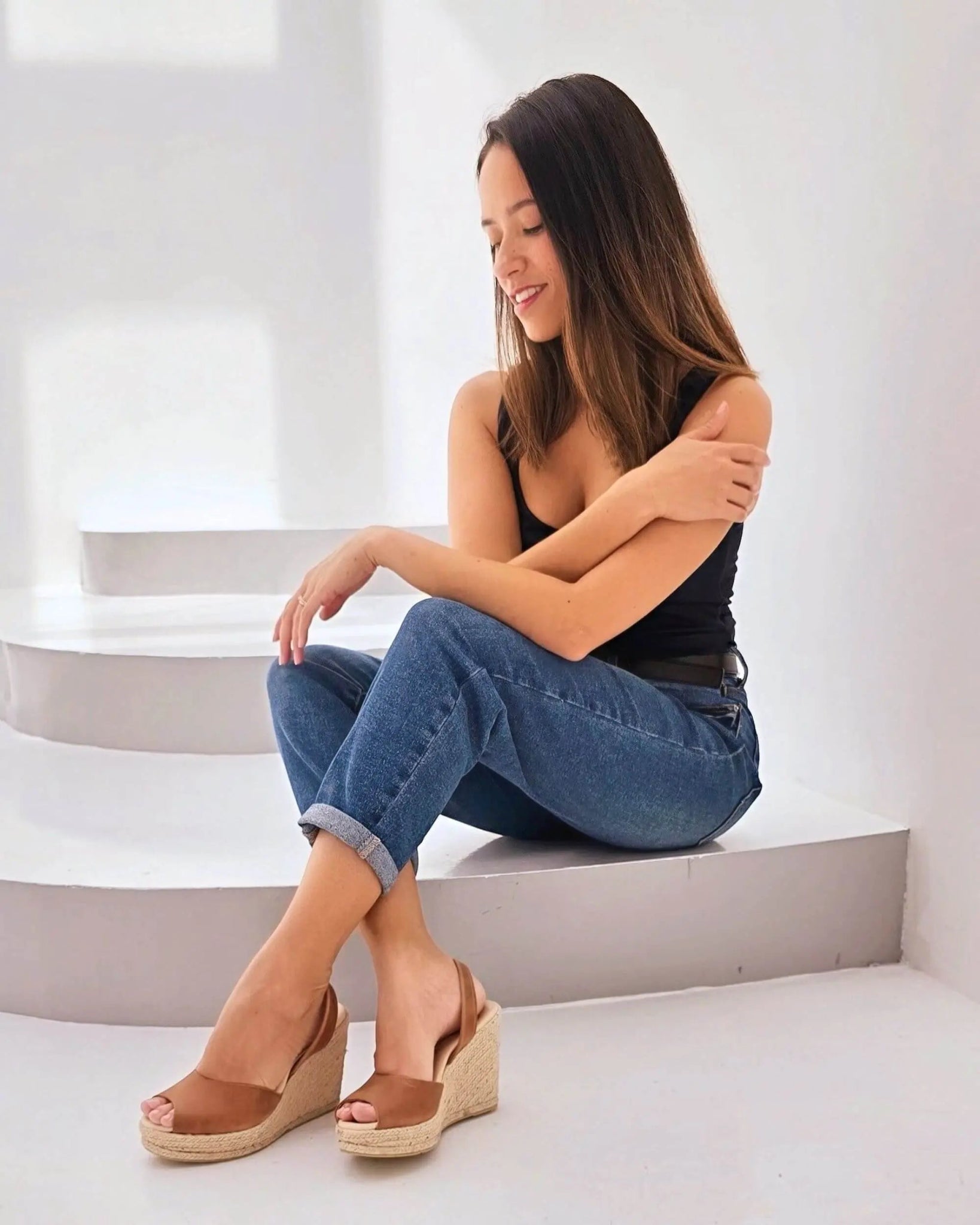 Roxy Espadrille Wedge in Chocolate - Shoeq