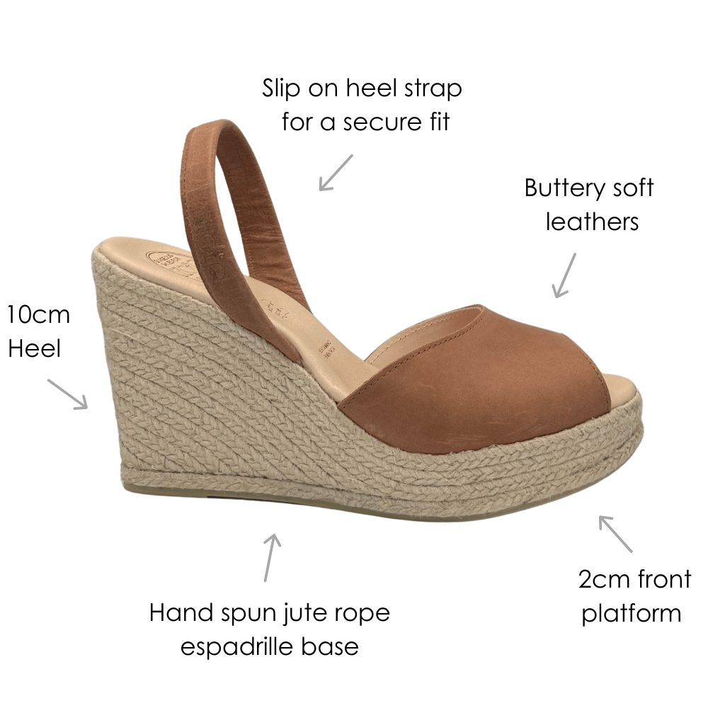 Roxy Espadrille Wedge in Chocolate - Shoeq