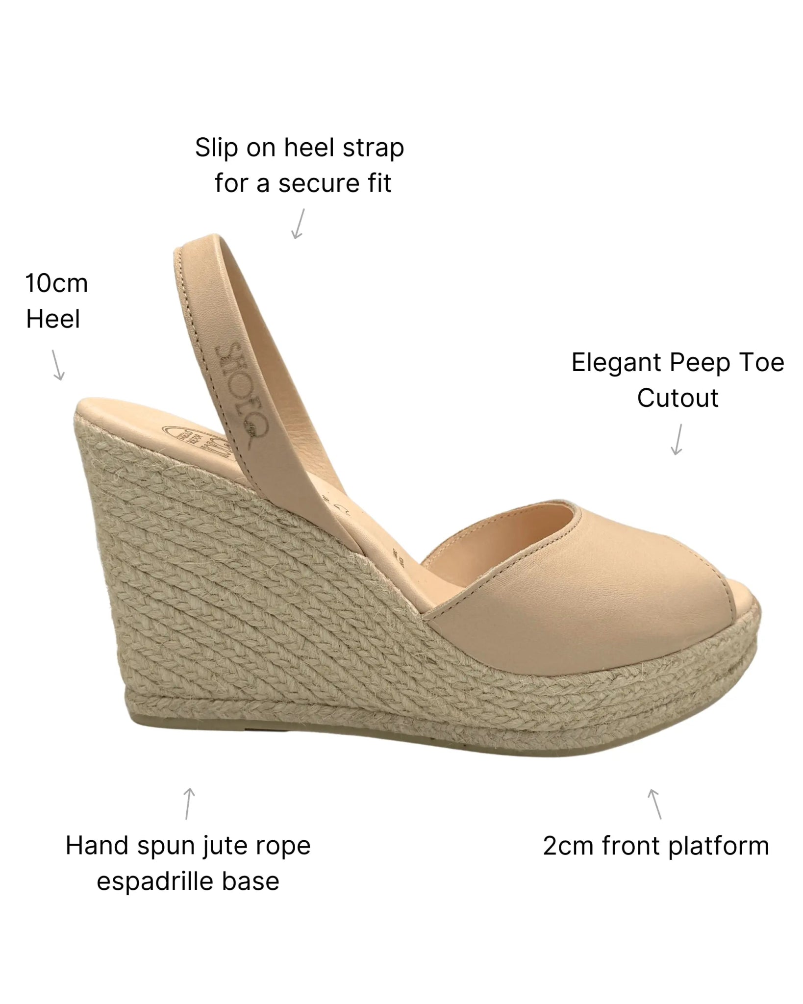 Roxy Espadrille Wedge in Latte - Shoeq
