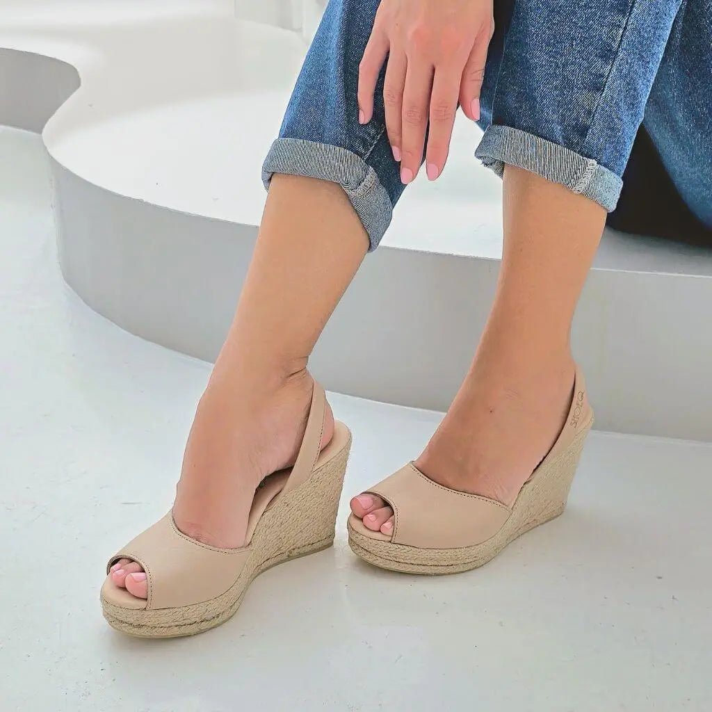 ROXY ESPADRILLE WEDGE IN LATTE - Shoeq